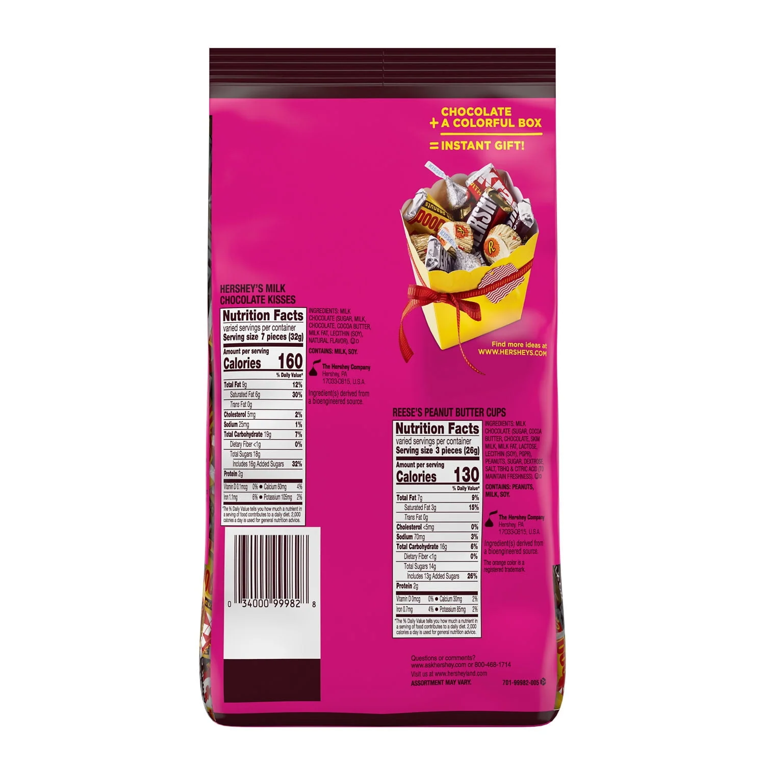 Hershey's and Reese's Assorted Chocolate Flavored, Halloween Candy Party Pack, 35 oz - Image 3 Hershey's and Reese's Assorted Chocolate Flavored, Halloween Candy Party Pack, 35 oz - Image 3