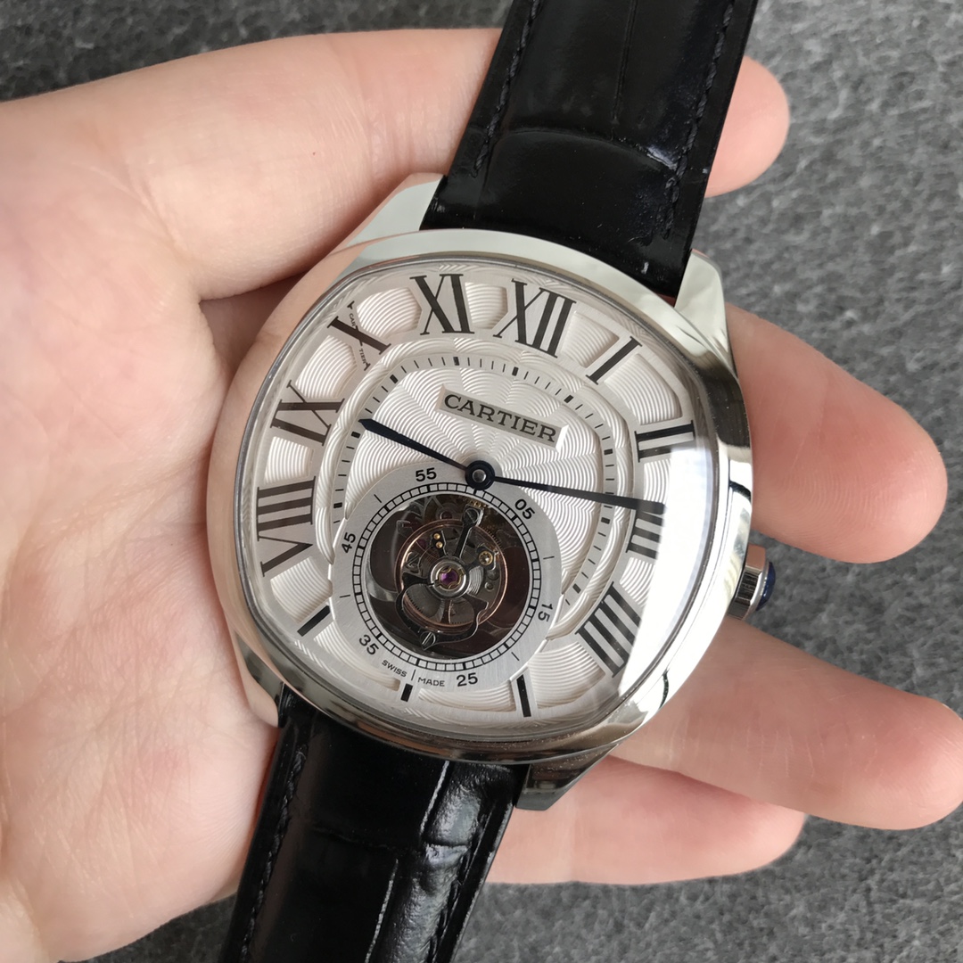 DRIVE DE CARTER - Reference W4100013BBR - Cartier One Piece Tourbillon(1:1 replica) - Elite Watch Atelier