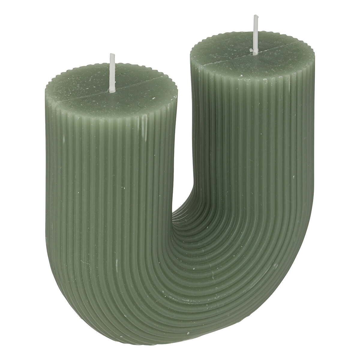 U-shaped candle "Demi" Celadon green, 400g
