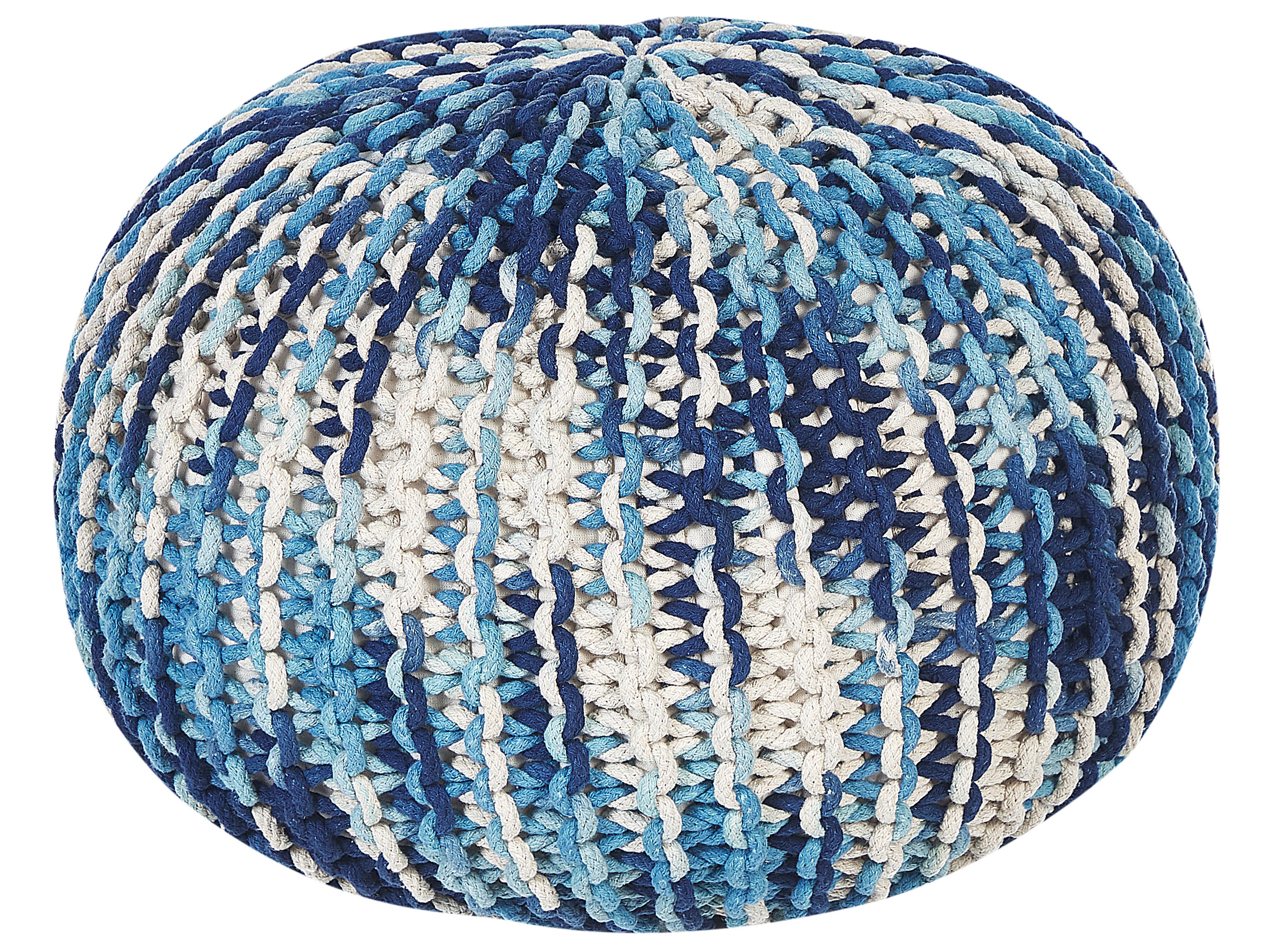 Pouffe CONRAD Cotton Blue