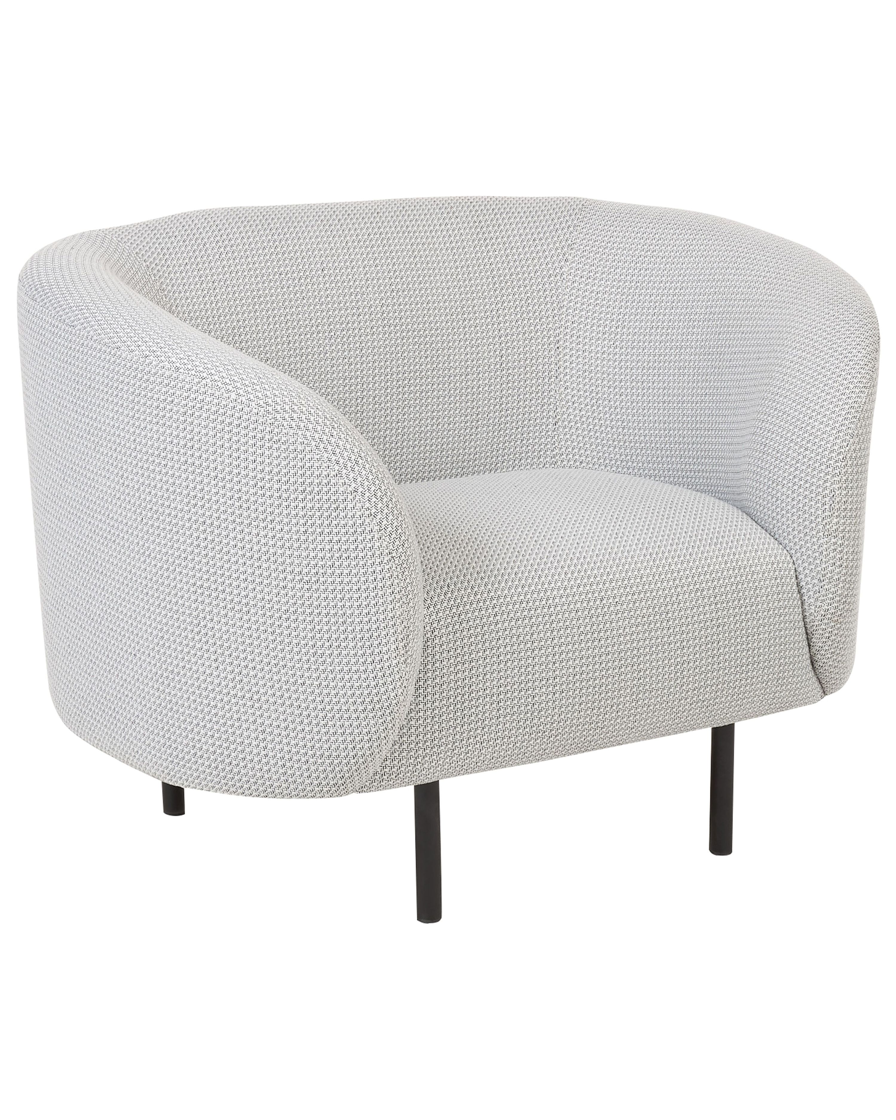 Armchair LOEN Fabric Black/ White