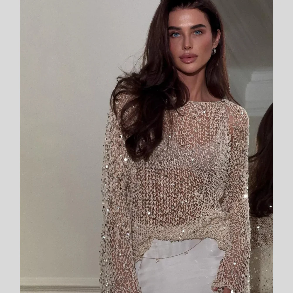 Sequin Embellished Knit Cover Up - ZKZOOK