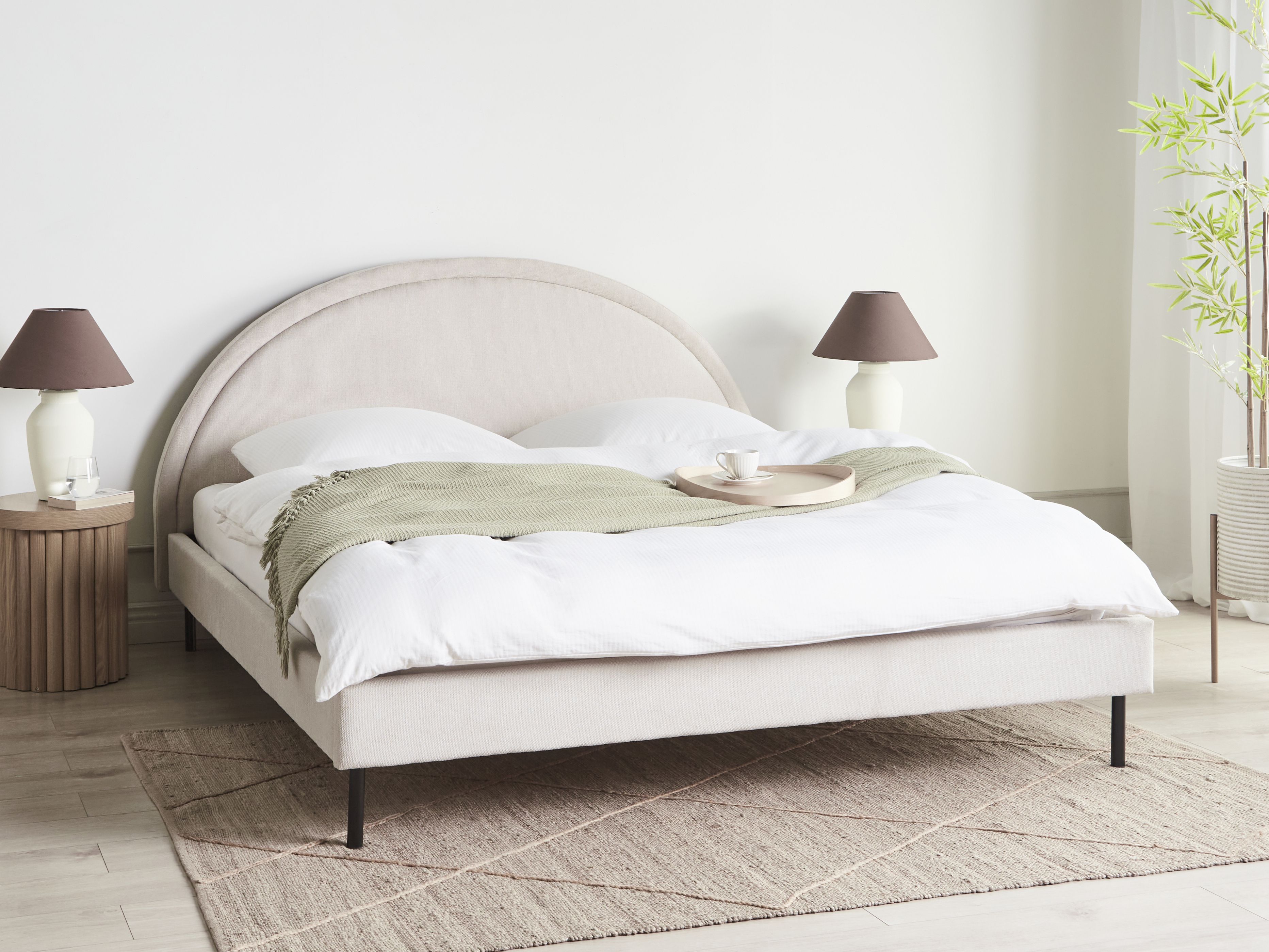 Bed Fabric MARGUT 180 x 200 cm (EU Super King) Light Beige