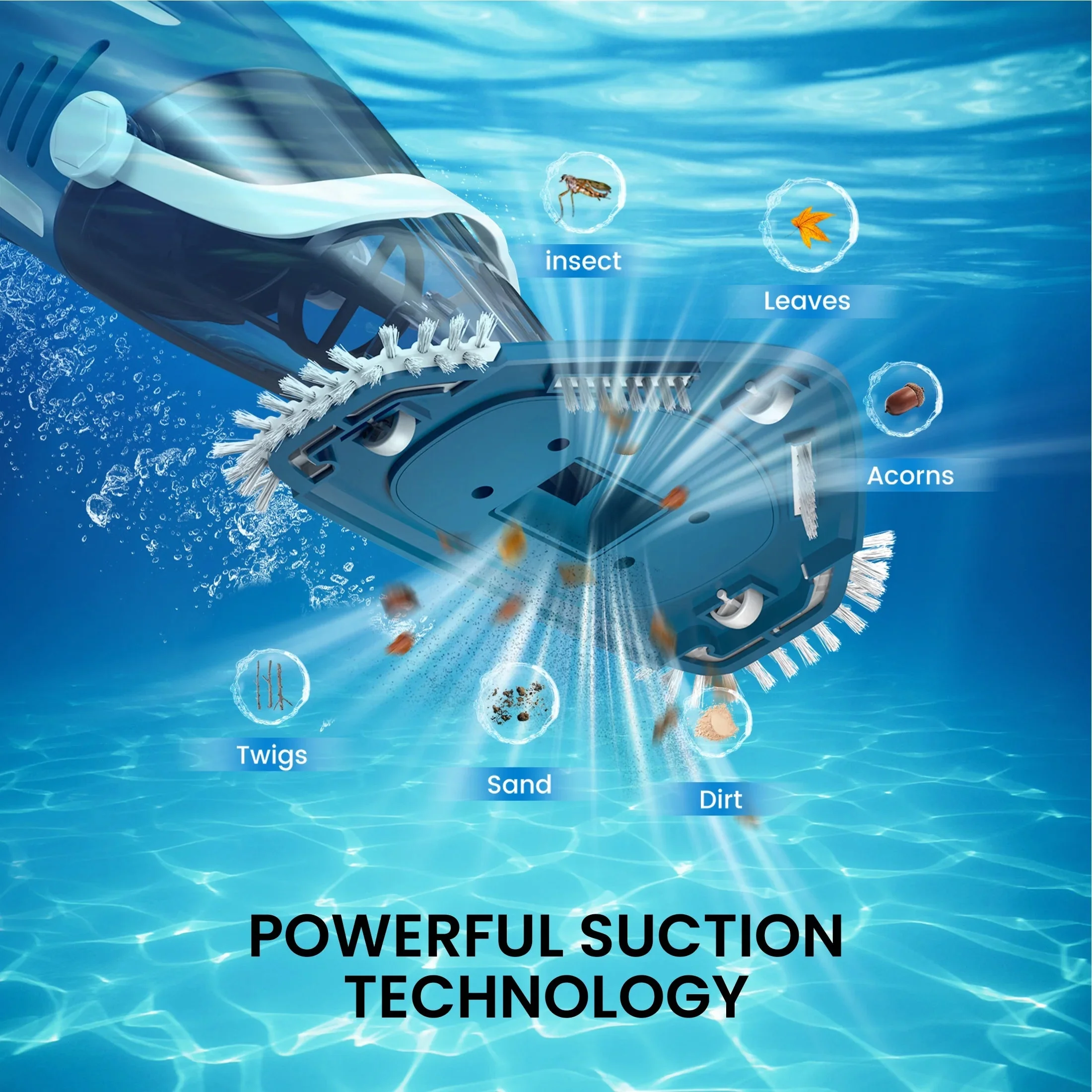 Cordless Handheld Pool Vacuum Cleaner With 80-Minute Runtime And 3.2-6.4 ft Telescopic Pole - Image 3 Cordless Handheld Pool Vacuum Cleaner With 80-Minute Runtime And 3.2-6.4 ft Telescopic Pole - Image 3