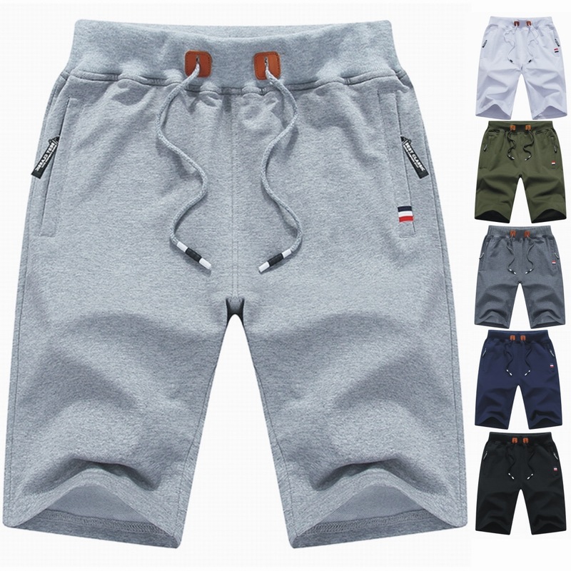 Summer casual men's shorts, sports pants, cotton stretch elastic waistband, youth trendy shorts, cross-border beach pants