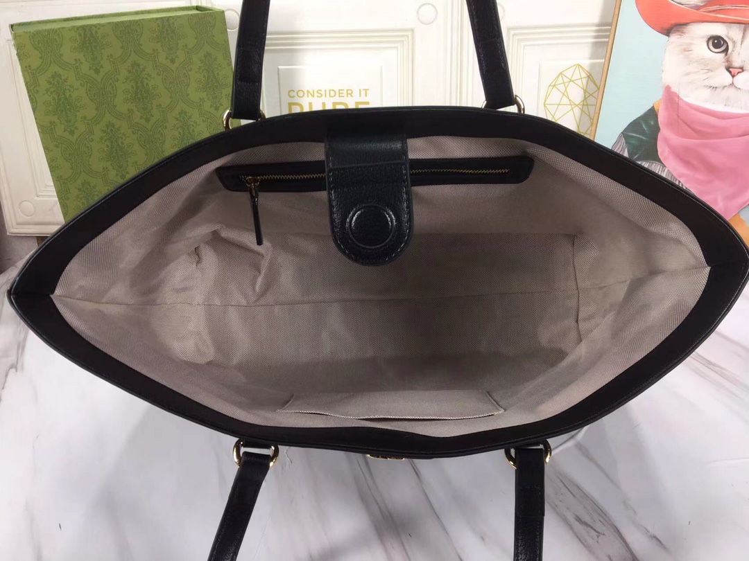 Replica Gucci Ophidia Medium Tote With Web- Black1:1High-quality replica