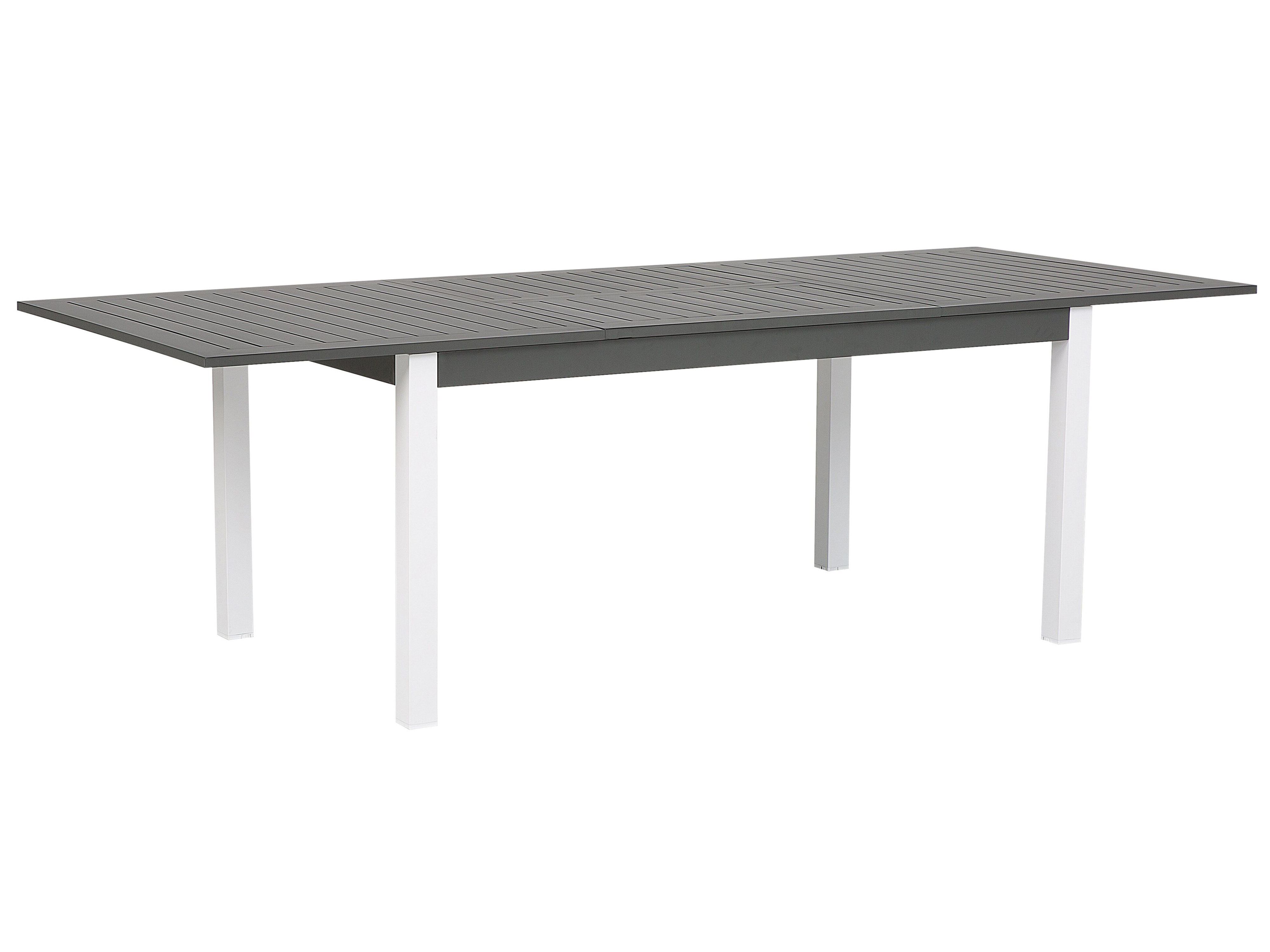 Extending Garden Dining Table PANCOLE 168/248 cm 100 cm Metal Grey