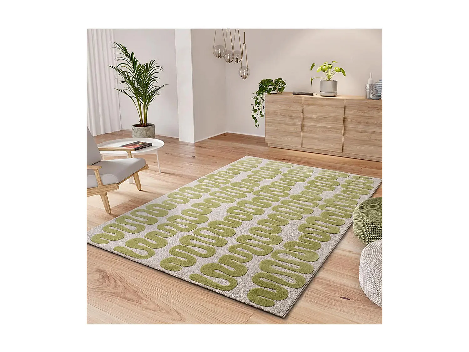Tapis intérieur - moderne - vert - 160 x 230 cm - FLASHY
