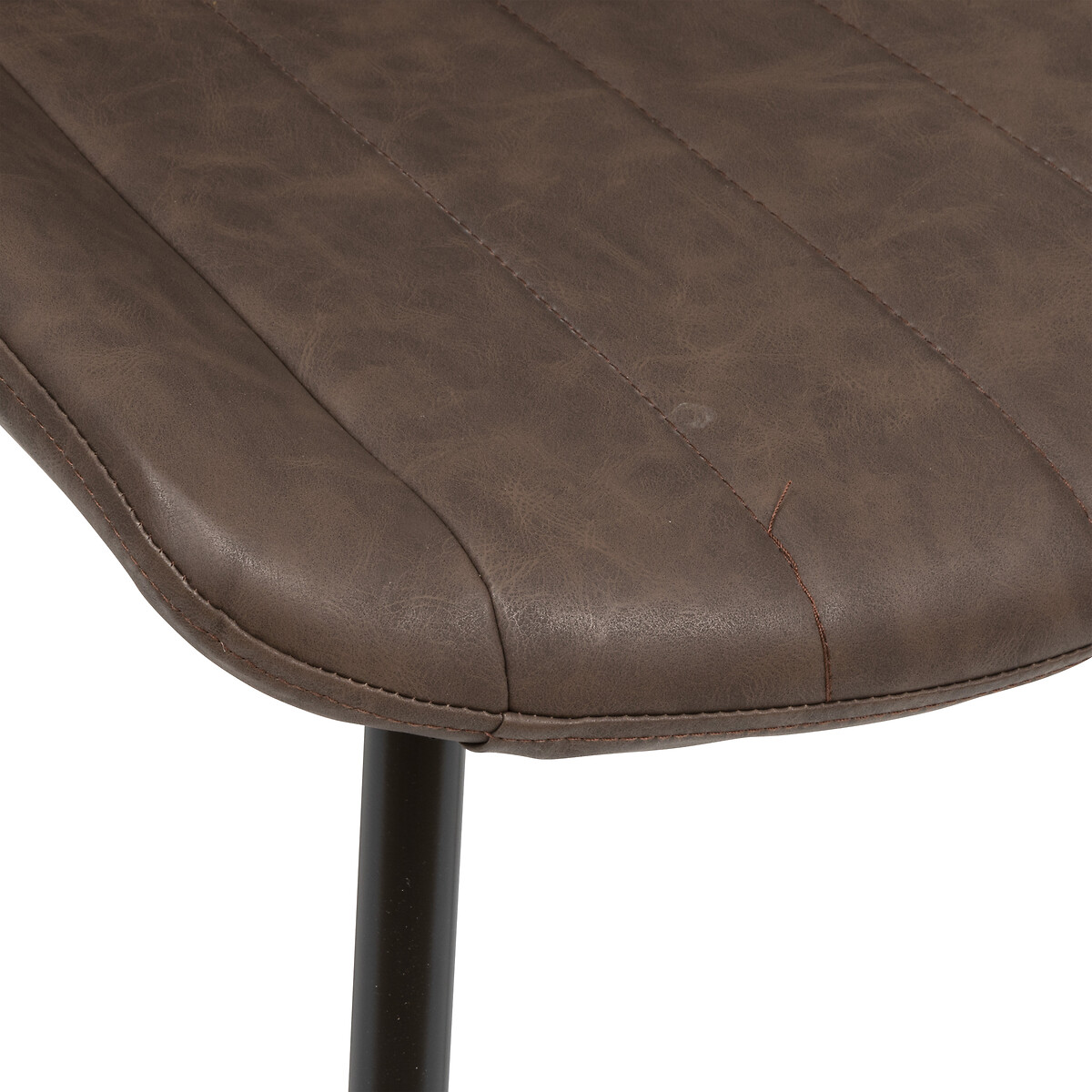Chair "Olwen" Leather effect, Brown