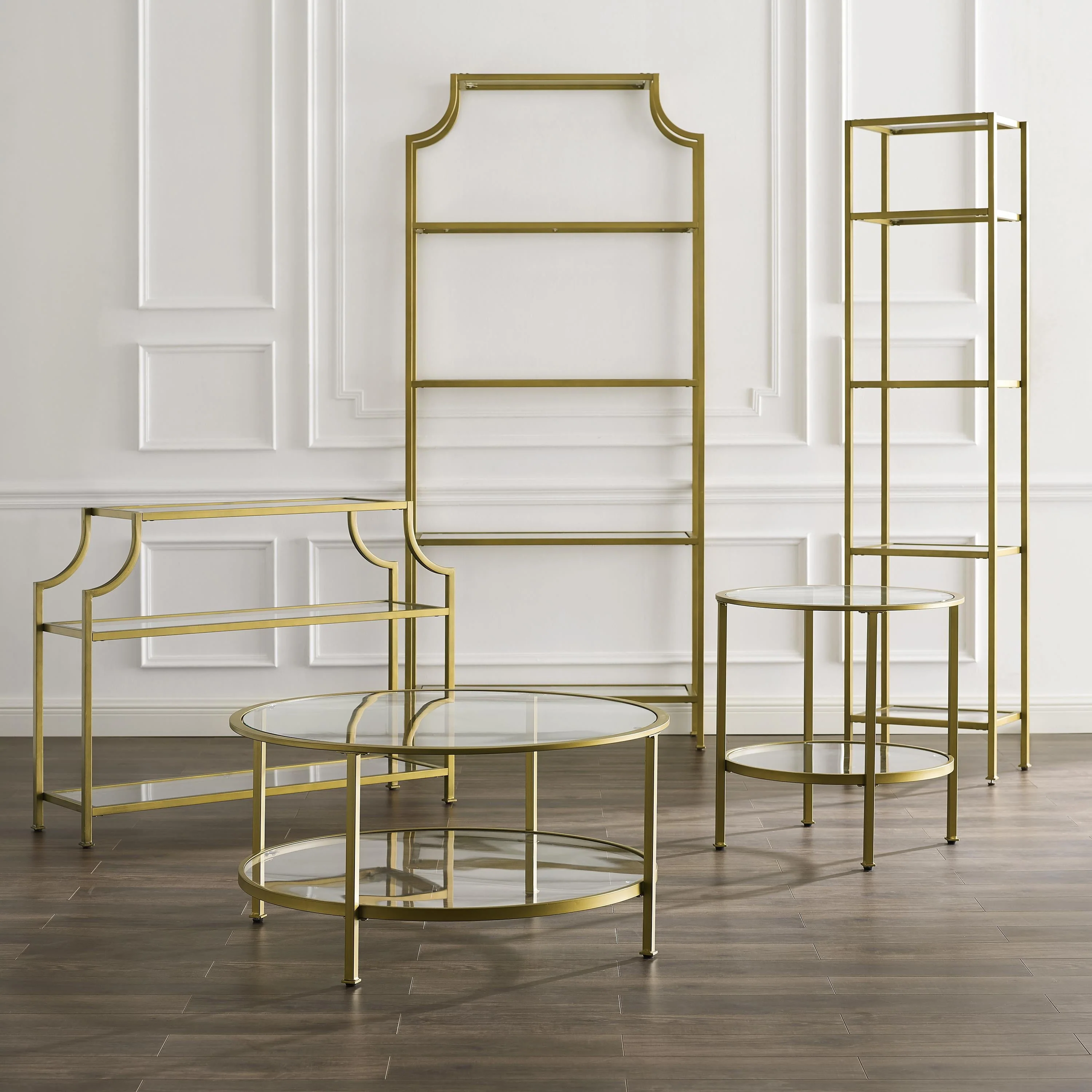 Crosley Furniture Aimee Glass Console Table
