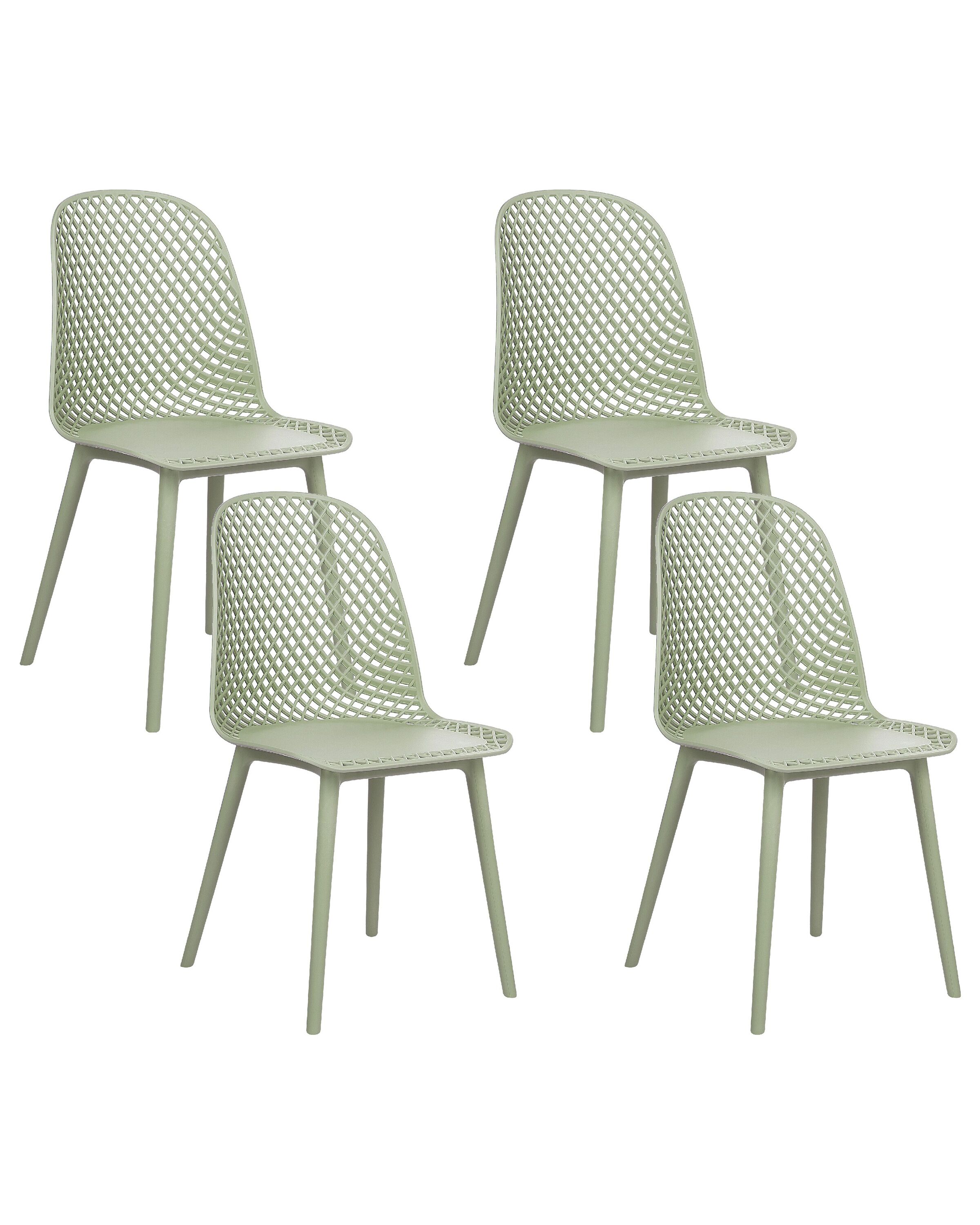 Set of 4 Dining Chairs EMORY Light Green