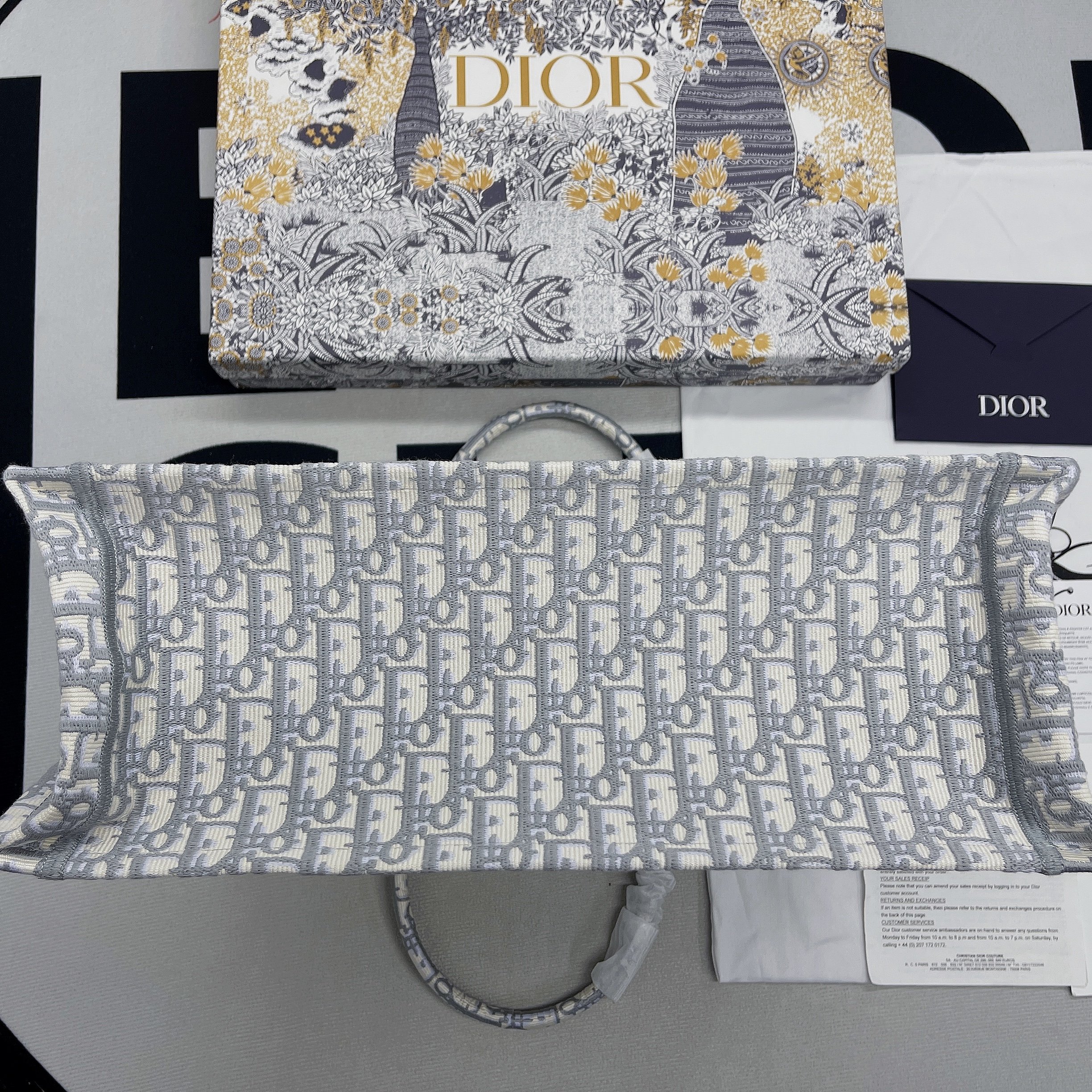 Christian Dior Large Dior Book Tote Gray, For Women, Women’s Handbags 16.5in/42cm CD M1286ZRIW_M9321:1High-quality replica