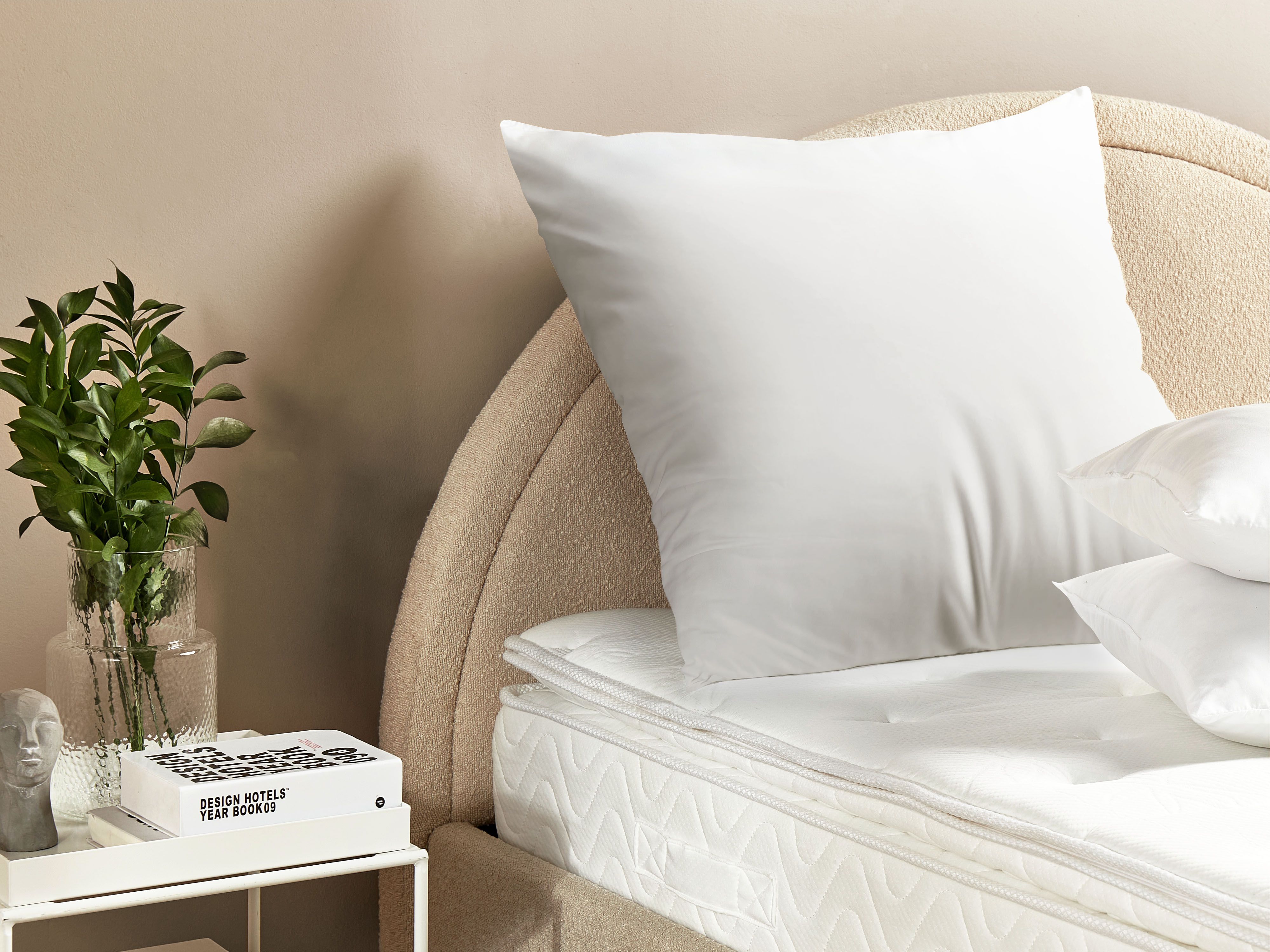 Bed Pillow ERRIGAL High Microfibre 80 x 80 cm White