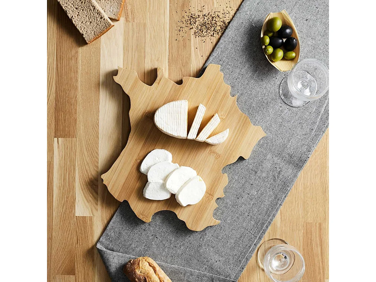 Planche à Fromage en Bois aux Formes de la France - HEXAGONE