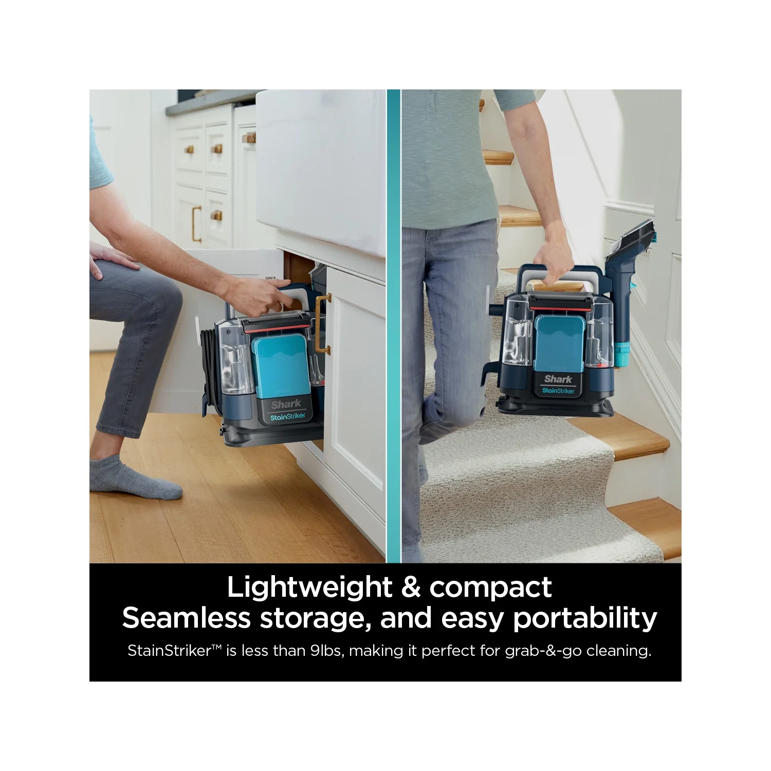Shark StainStriker Carpet and Upholstery Cleaner, Portable with 2 Tools, 6oz Deep Clean Pro Formula and 12oz OXY Multiplier Formula, PX200 Navy/White - Image 9