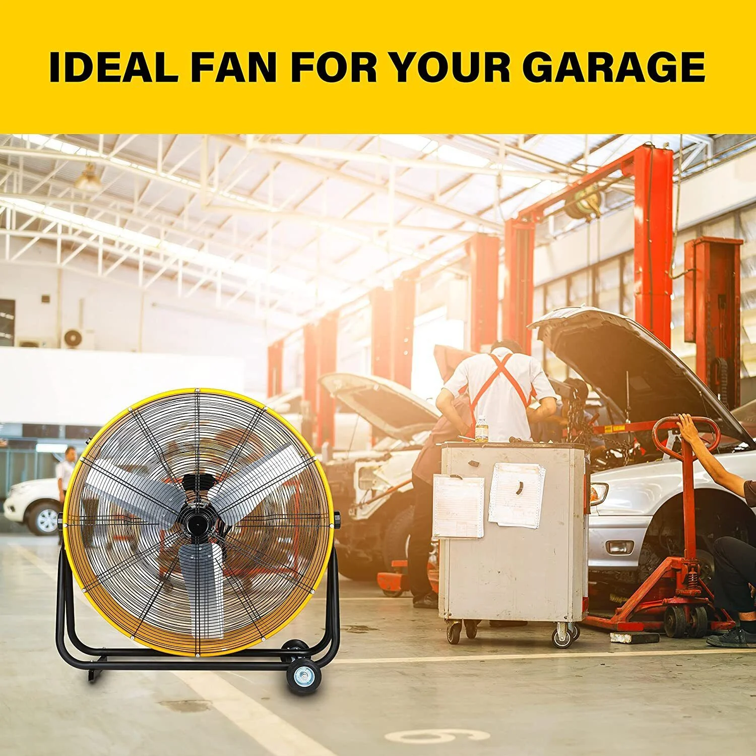 Simple Deluxe 24 inch 3 Speed 4700 CFM Metal Drum Fan - Image 17