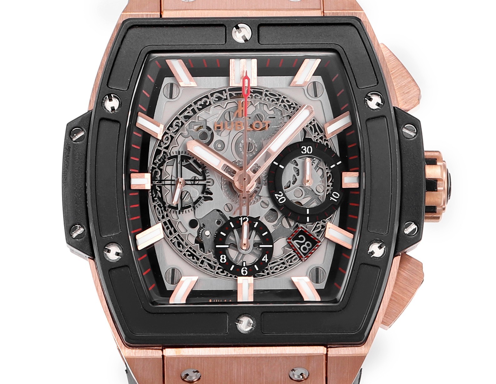 Hublot SPIRIT OF BIG BANG Chronograph, 45 mm Textured rubber strap(1:1 replica) - Elite Watch Atelier