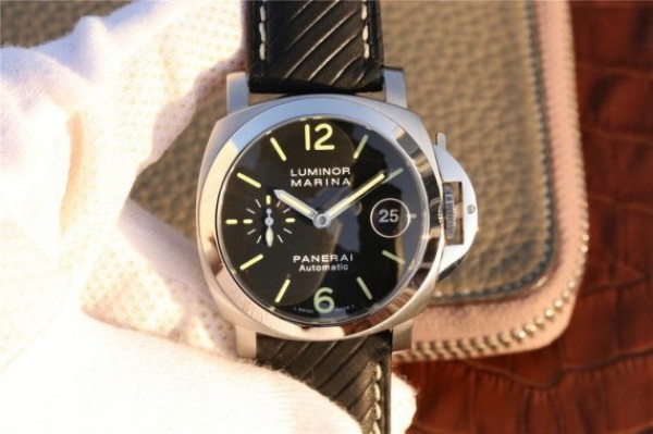 Replica Panerai PAM048 XF Black Dial Black Leather Strap A7750 - Top club