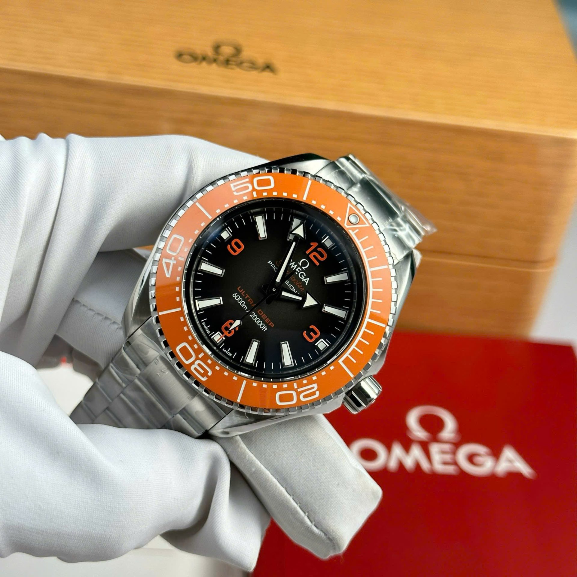 Omega Seamaster Planet Ocean 6000M Ultra Deep Replica Watch Black Dial VS Factory 45.5mm - Top club