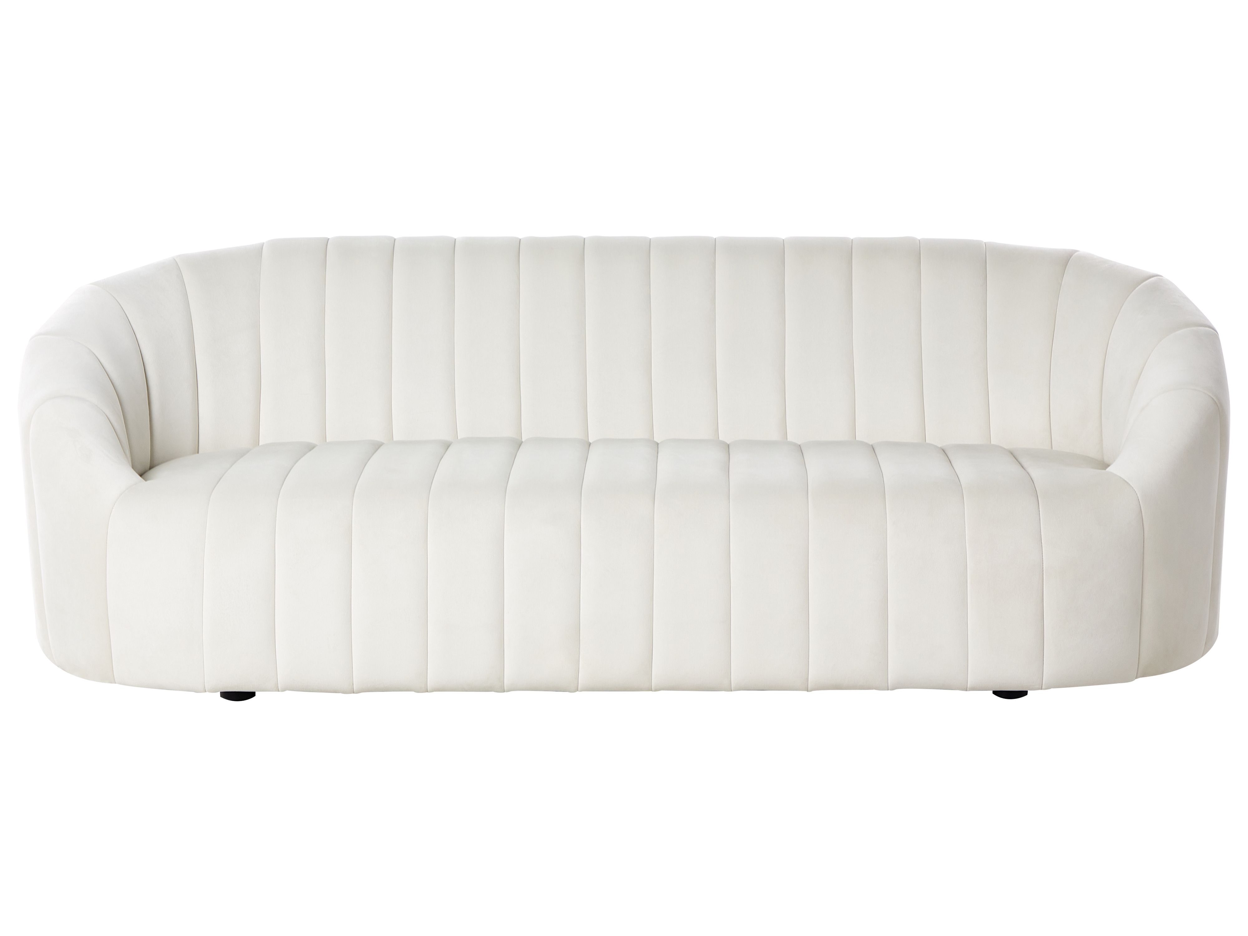 Sofa 3 Seater MALUNG Velvet Off-White