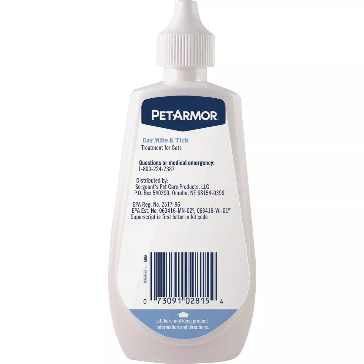 PetArmor 3 Oz. Ear Mite & Tick Treatment for Cats