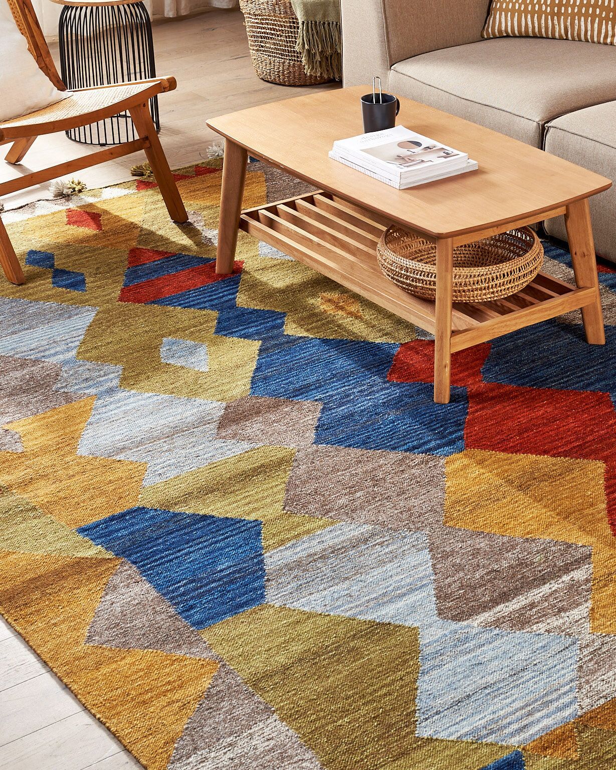 Rug ARZAKAN Multicolour 200 x 300 cm Wool Kilim