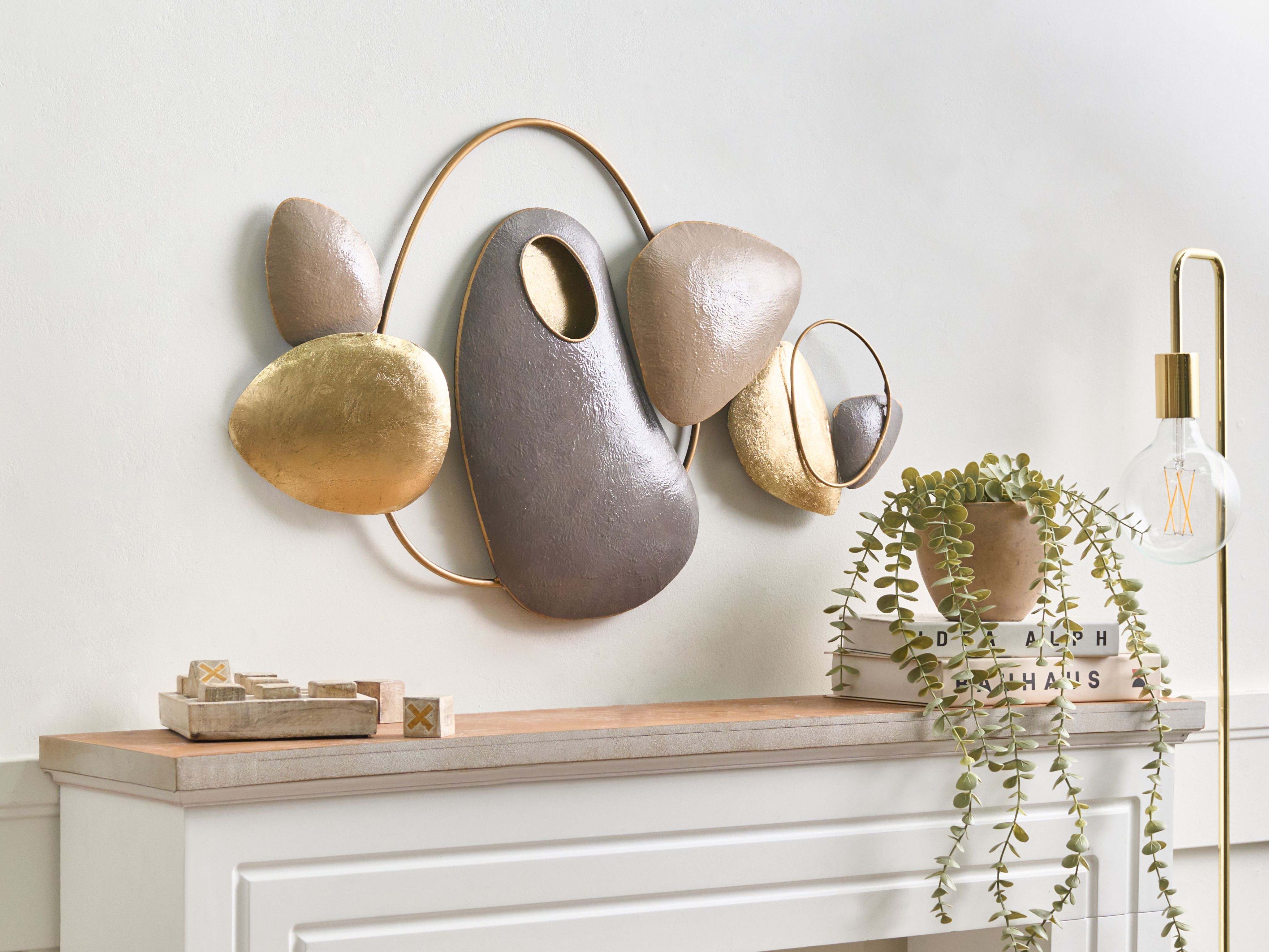 Wall Decor CLANE Metal 46 cm Gold
