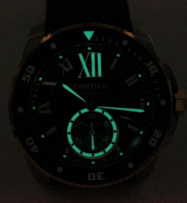 Replica Cartier JJF Calibre De Cartier Diver SS Black Dial RG Bezel Black Rubber Strap A23J - Top club