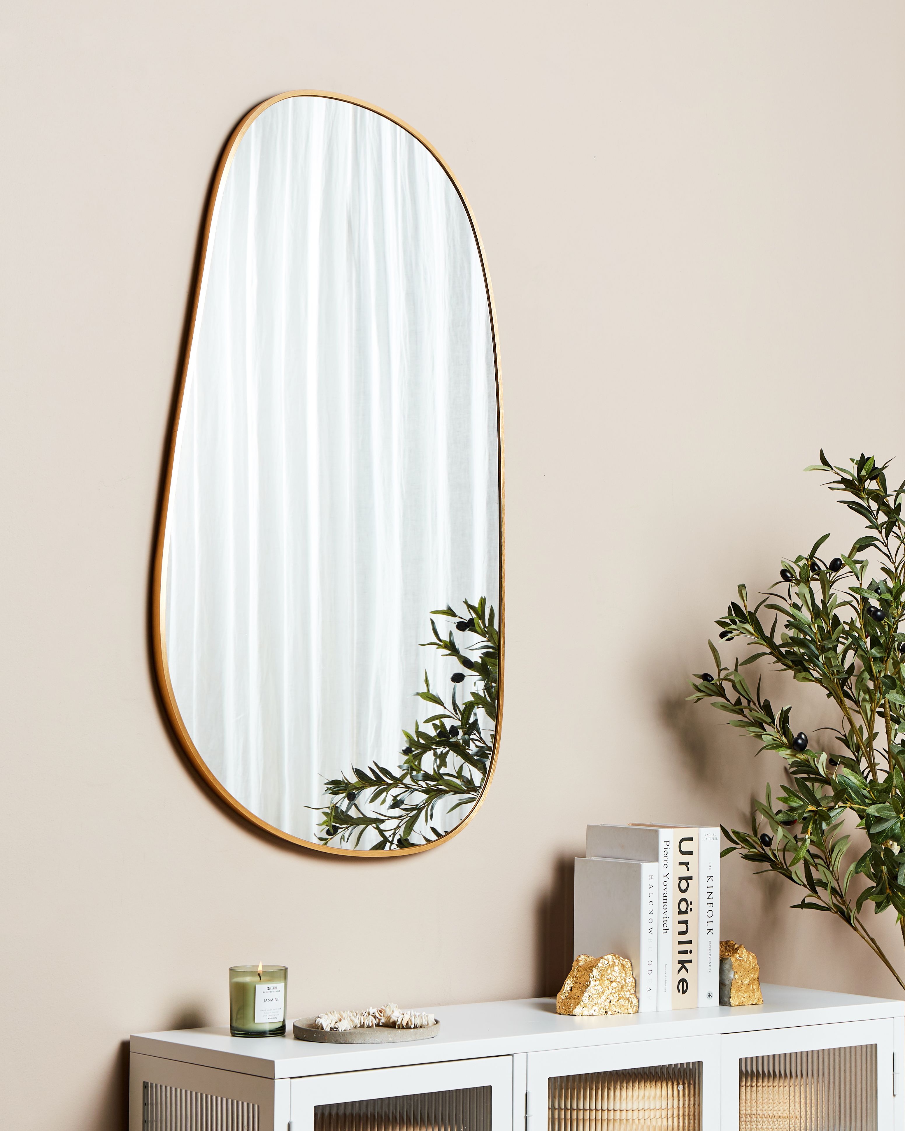 Wall Mirror VERNAIS 60 cm 110 cm Metal Gold