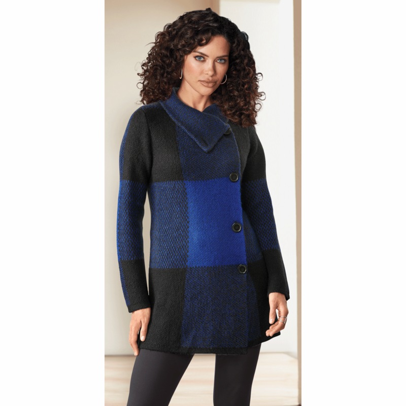 Block Sweater Coat - MIDNIGHT VELVET CATALOG