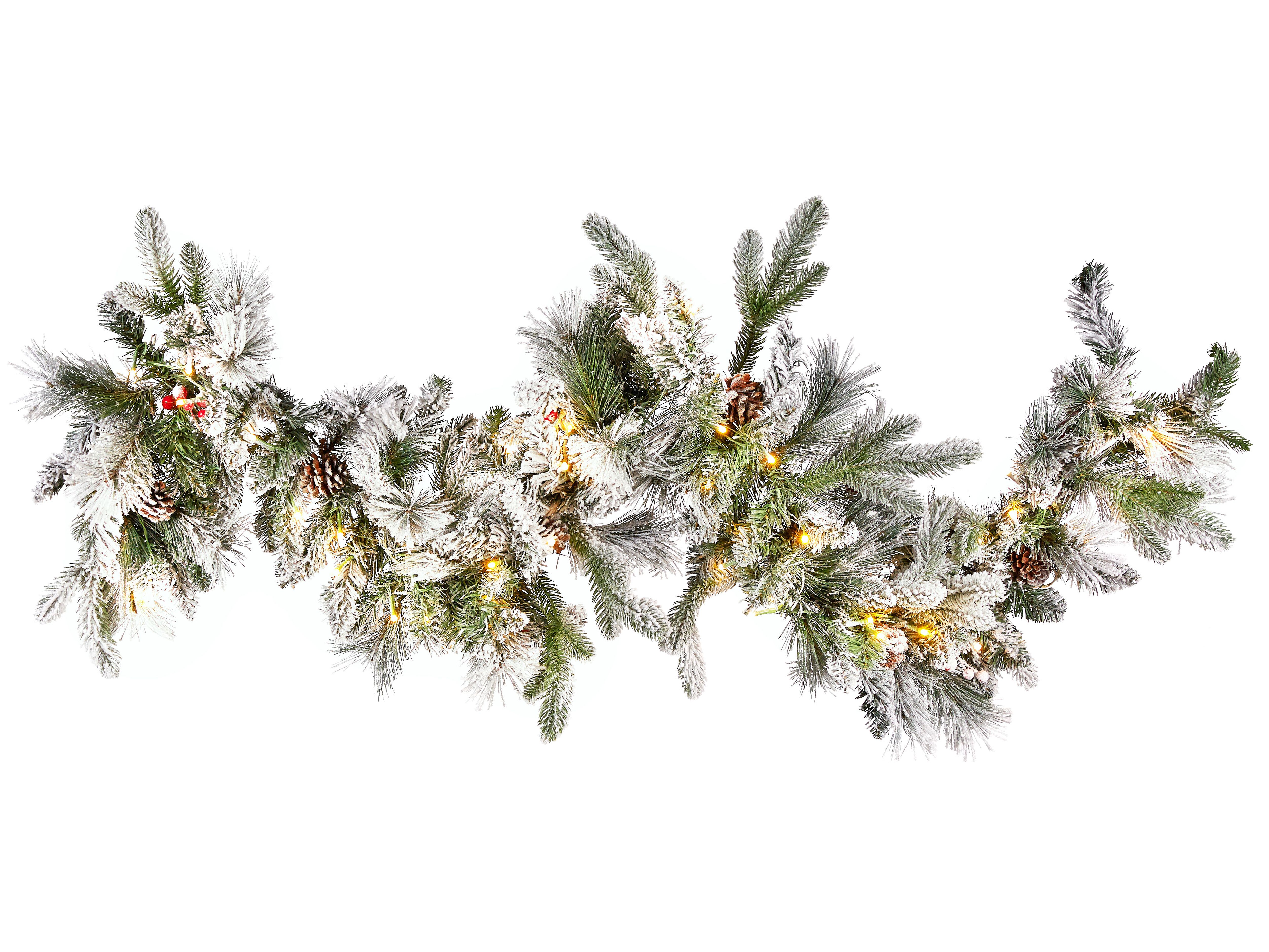 Snowy Christmas Garland LED WHITEHORN 180 cm White