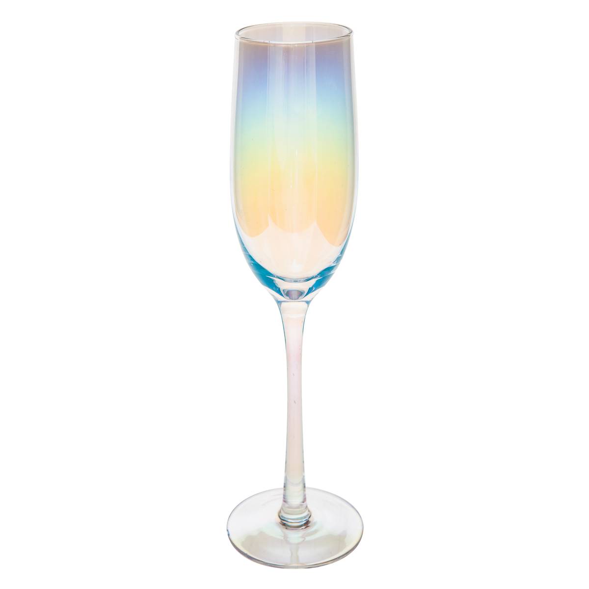 Set of 6 "Fantasy" champagne flutes 210 ml, Multicolor