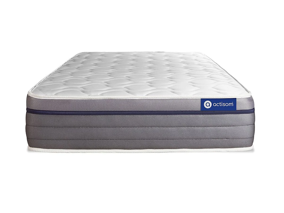 Matelas Ressorts ensachés+Mémoire de forme ACTIFLEX ZEN 80x190 Maxi épaisseur 7zones de confort