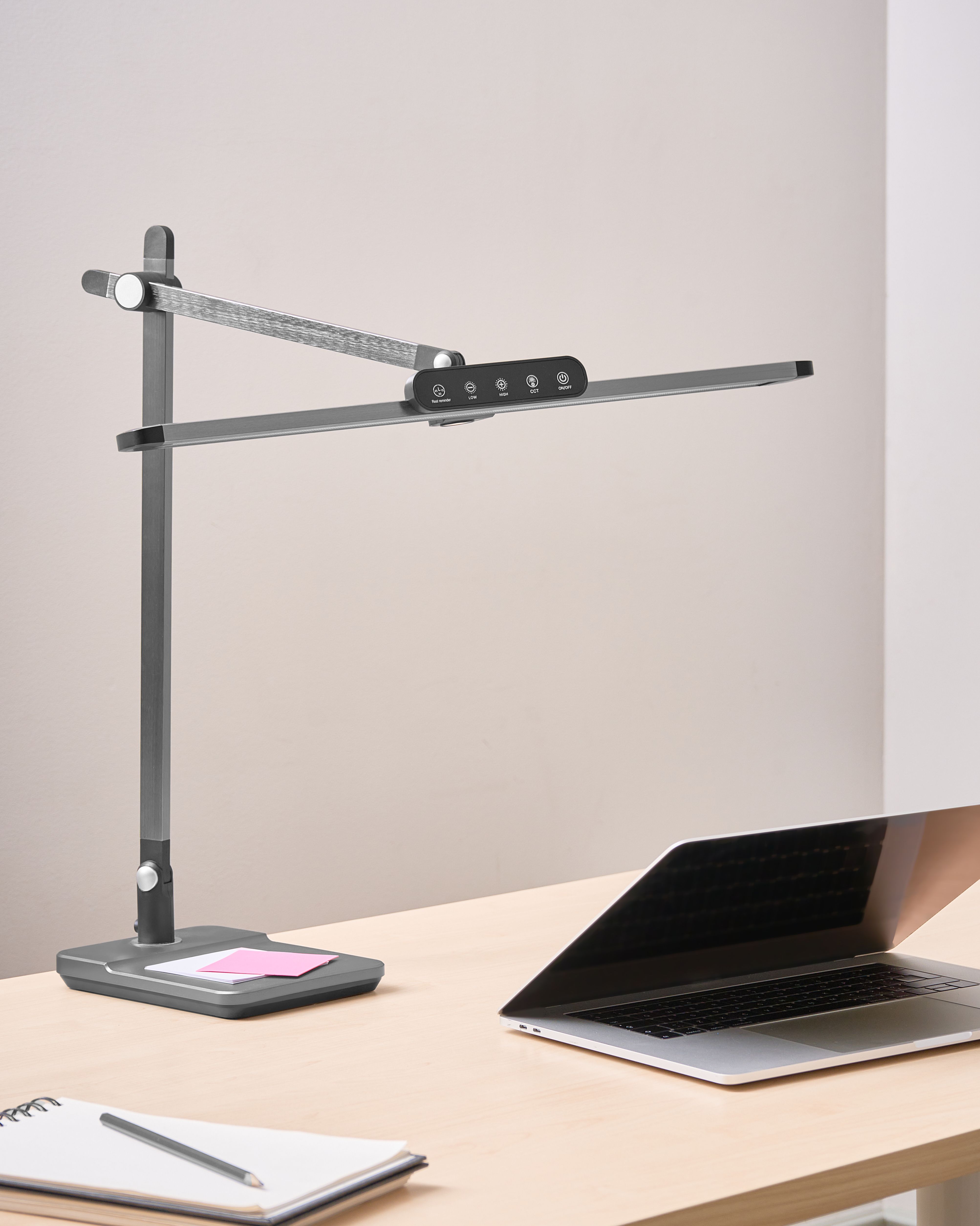 LED Desk Lamp SERPENS with Dimmer Grey