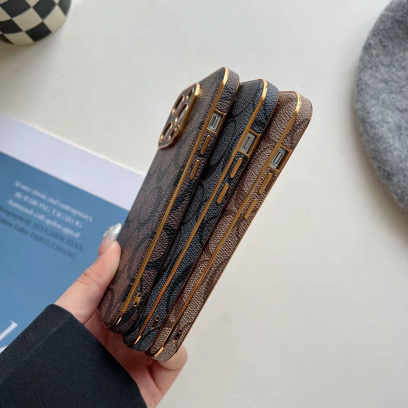 Coach iPhone Case Leather Black -QBK240513 - Wholesale & Influencer