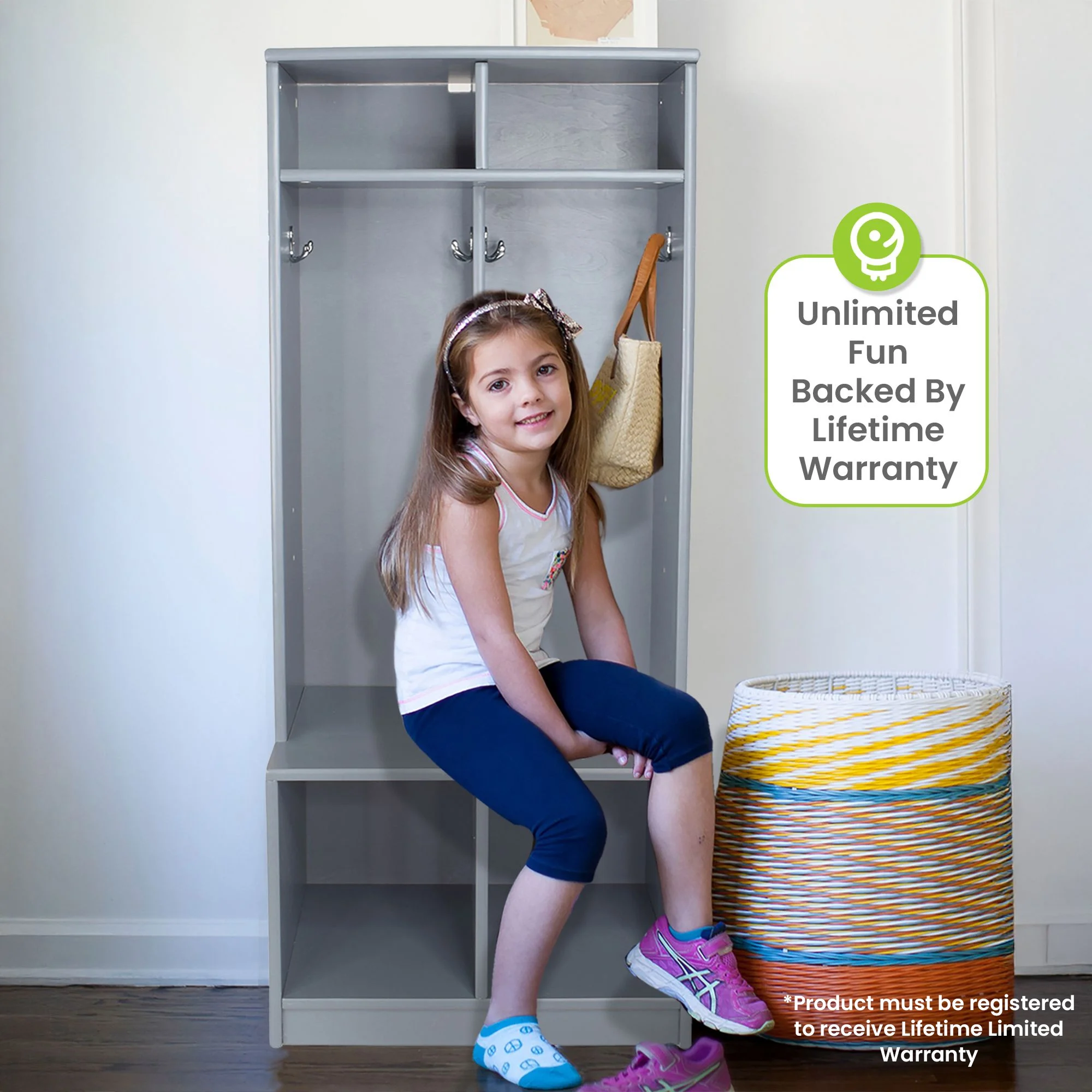 Little Partners Locker Cabinet Cubby Organizer, Learn 'N Store Wooden Classroom Cubbies Compartment Lockers for Storage of Toddlers and Kids Coats, Equipment, Backpacks - Espresso - Image 28