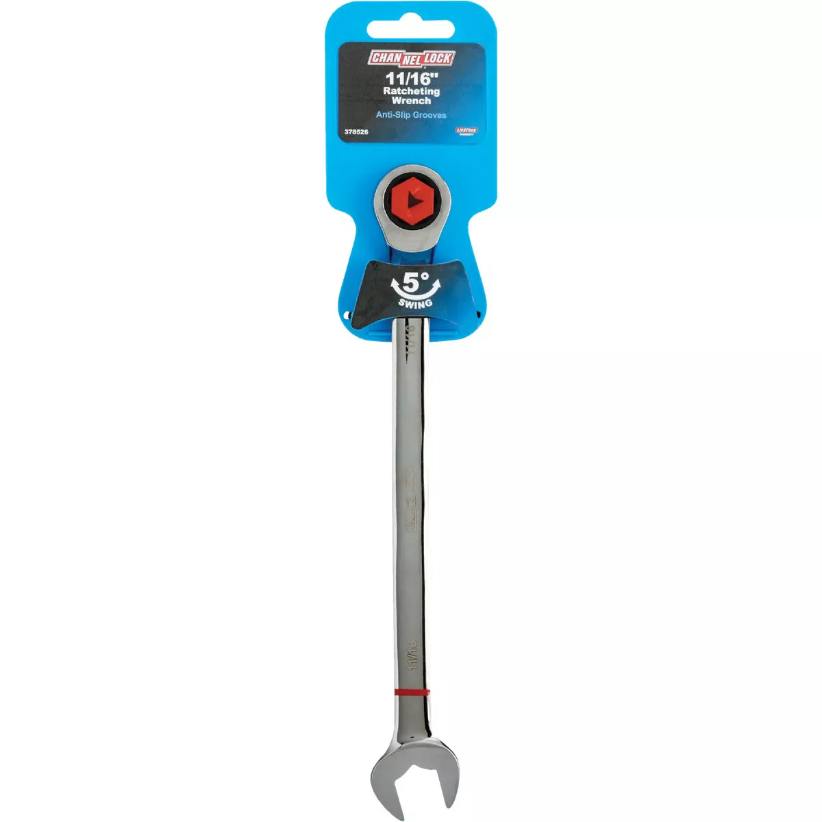 Channellock Standard 11/16 In. 12-Point Ratcheting Combination Wrench