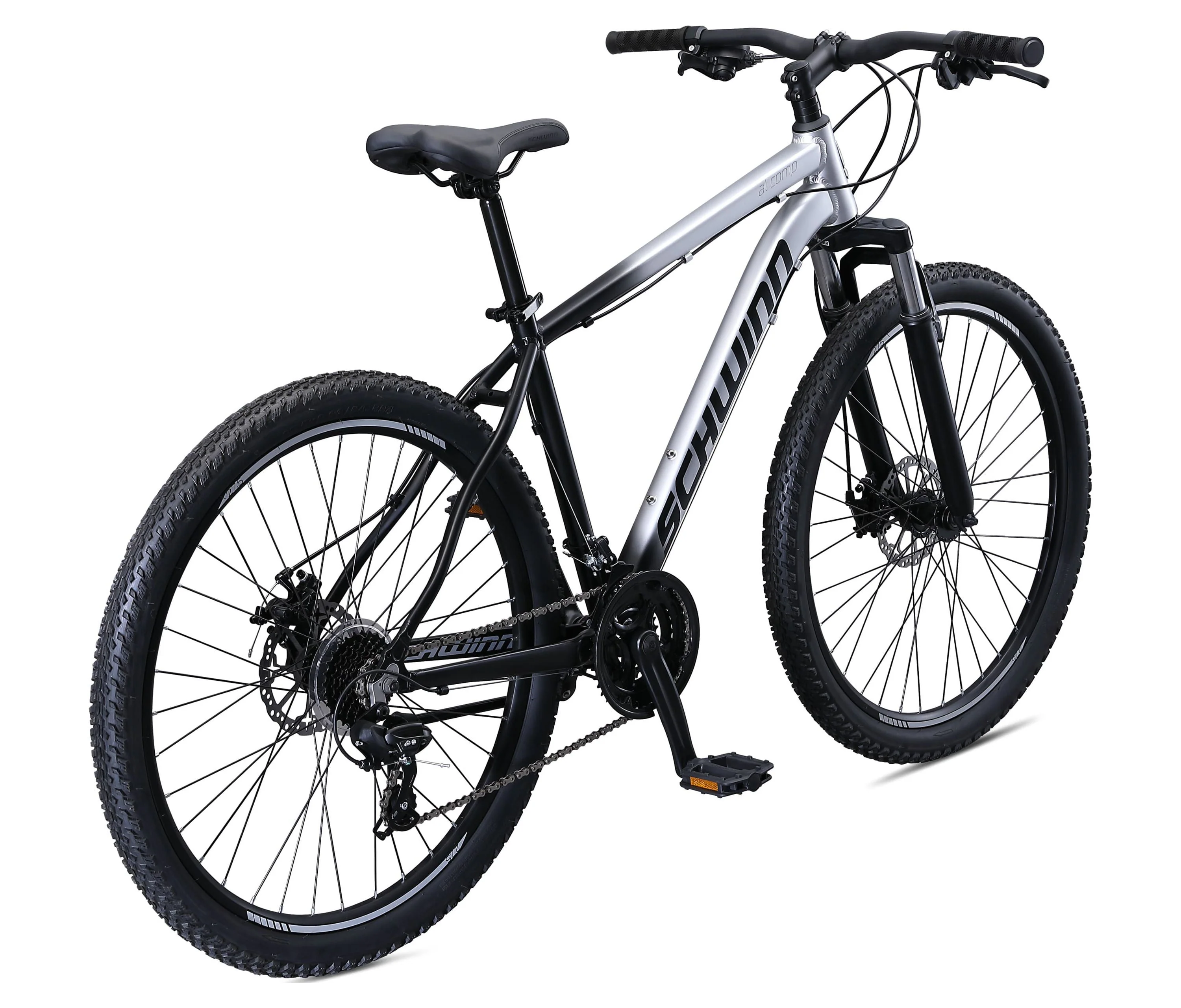 Schwinn AL Comp 27.5 inch Men's Mountain Bike, 21 Speed Adult Bicycle, Grey - Image 7
