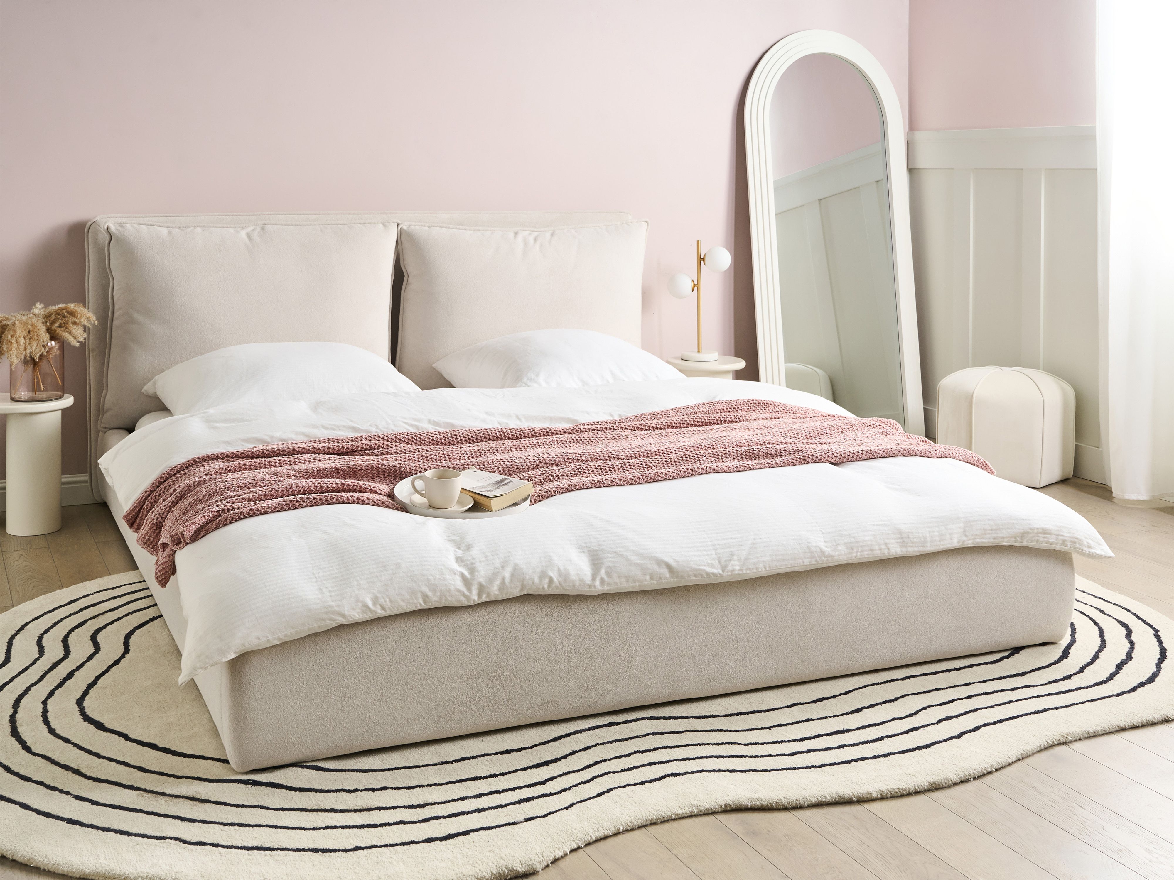 Waterbed Fabric BAJONNA 180 x 200 cm (EU Super King) Light Beige