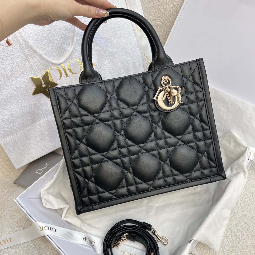 Dior Small Book Tote Bag Black For Women 10,4in/26,5cm M1325OWHP_M900