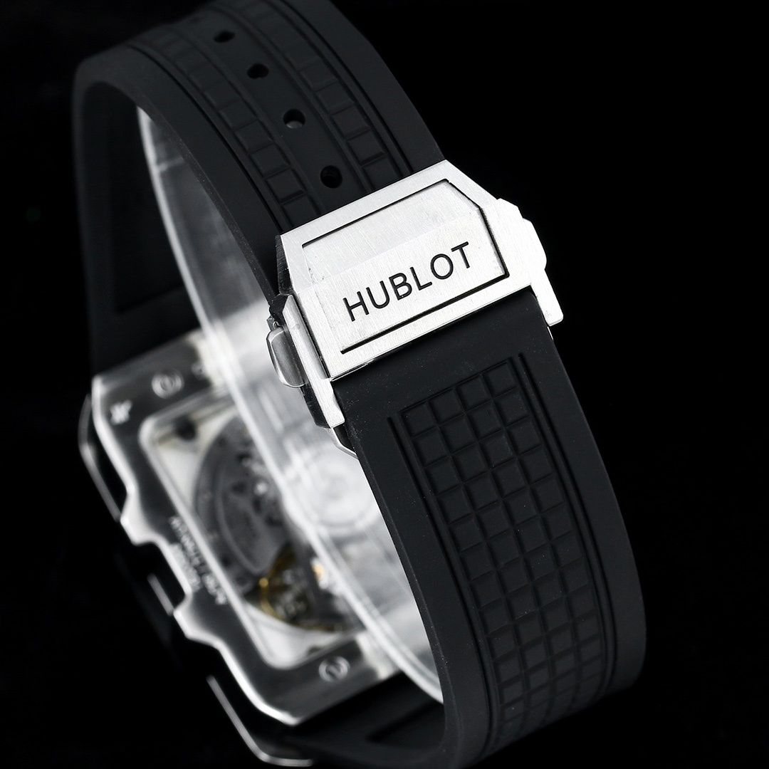 Hublot Big Bang, Square Bang Unico 42mm Textured Rubber Strap(1:1 replica) - Top club