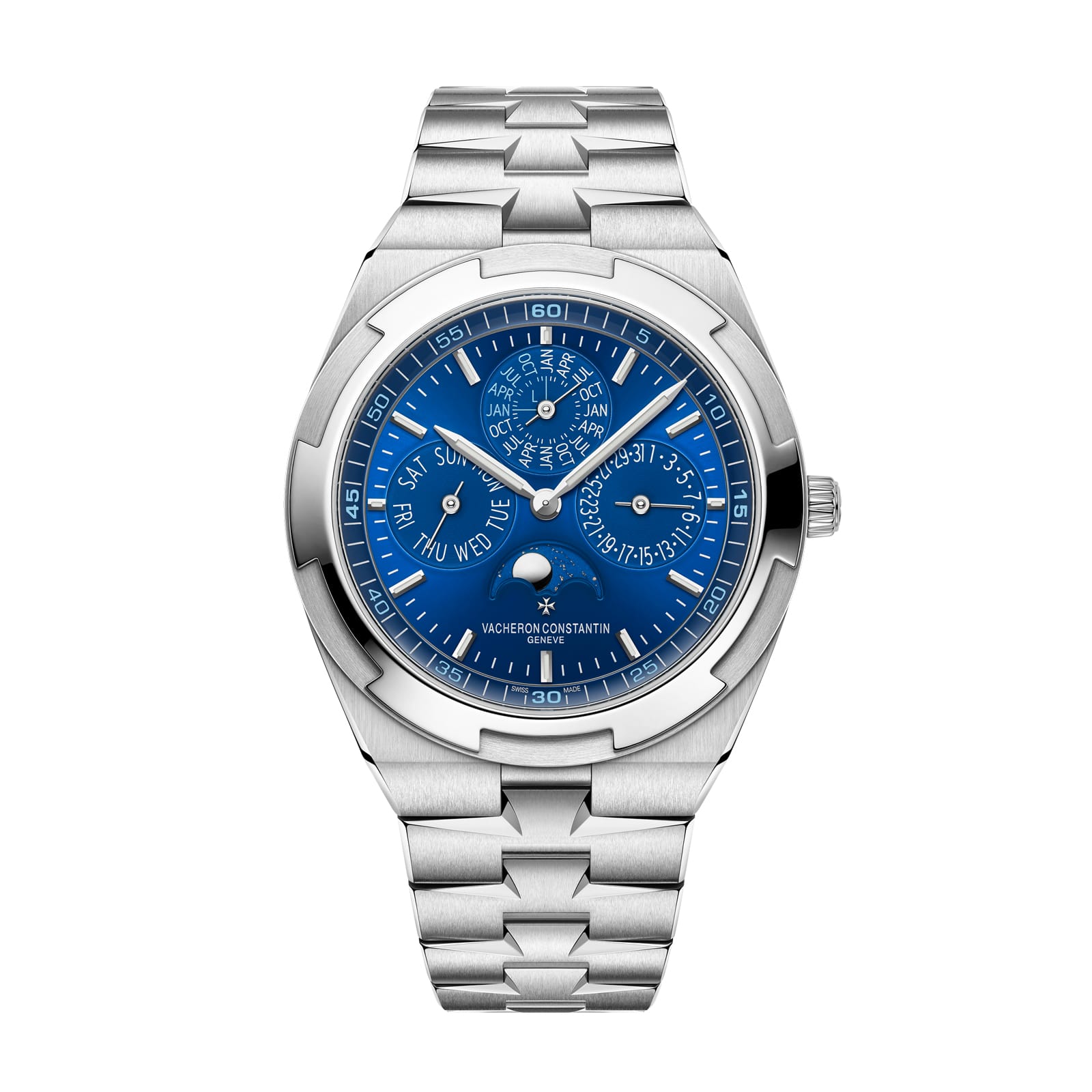 Fake Vacheron Constantin Replica Watch Overseas perpetual calendar ultra-thin Boutique Exclusive 41.5 MM WHITE GOLD 4300V/220G-B945(1:1 replica) - Top club