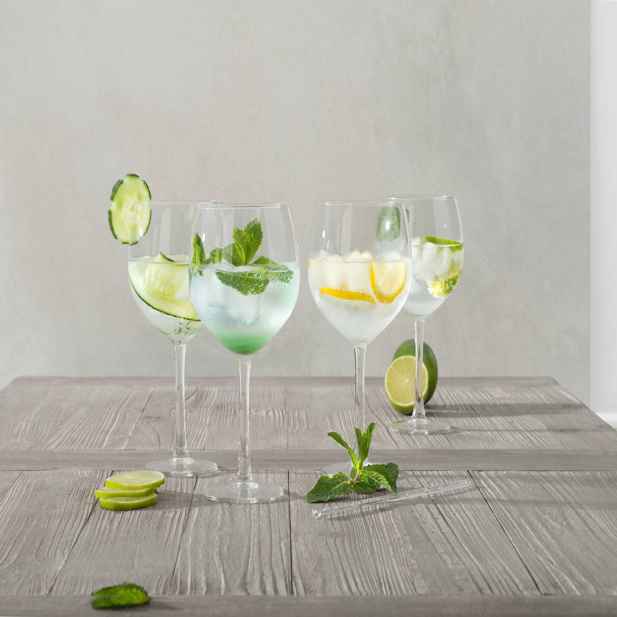 Set of 4 gin glasses "Gin" 700 ml, Transparent