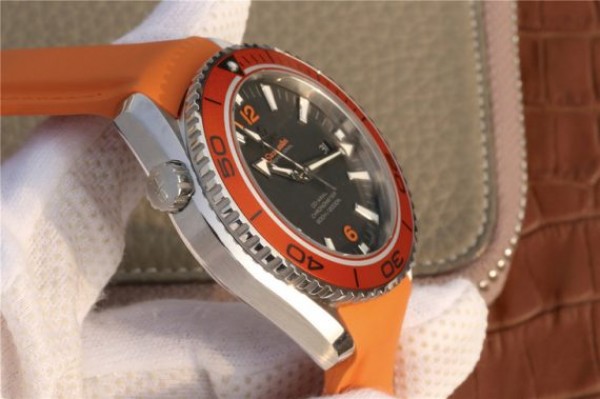 Replica Omega Planet Ocean Professional Orange Bezel 45mm OMF Rubber Strap A8500 - Top club