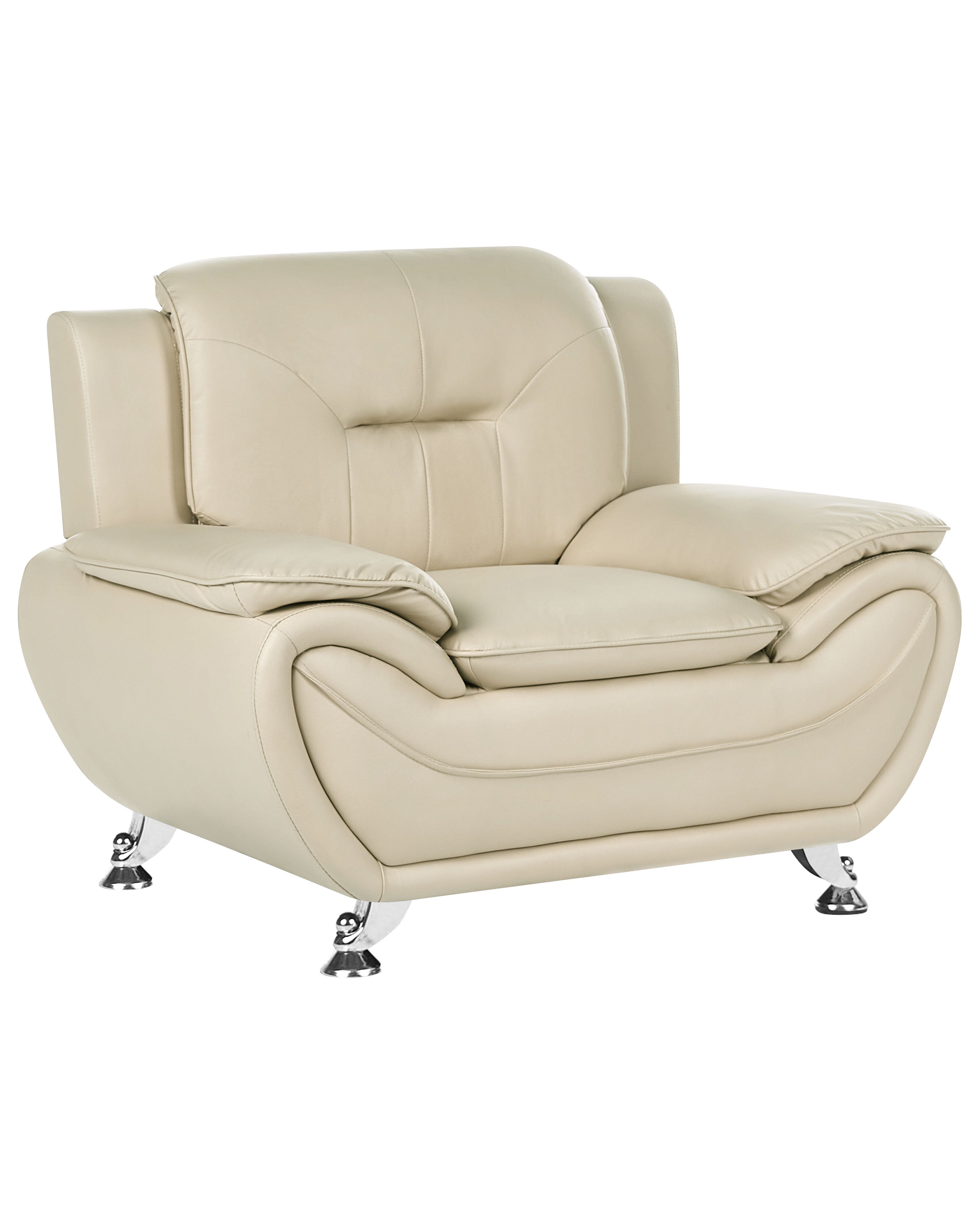 Armchair LEIRA Faux Leather Beige