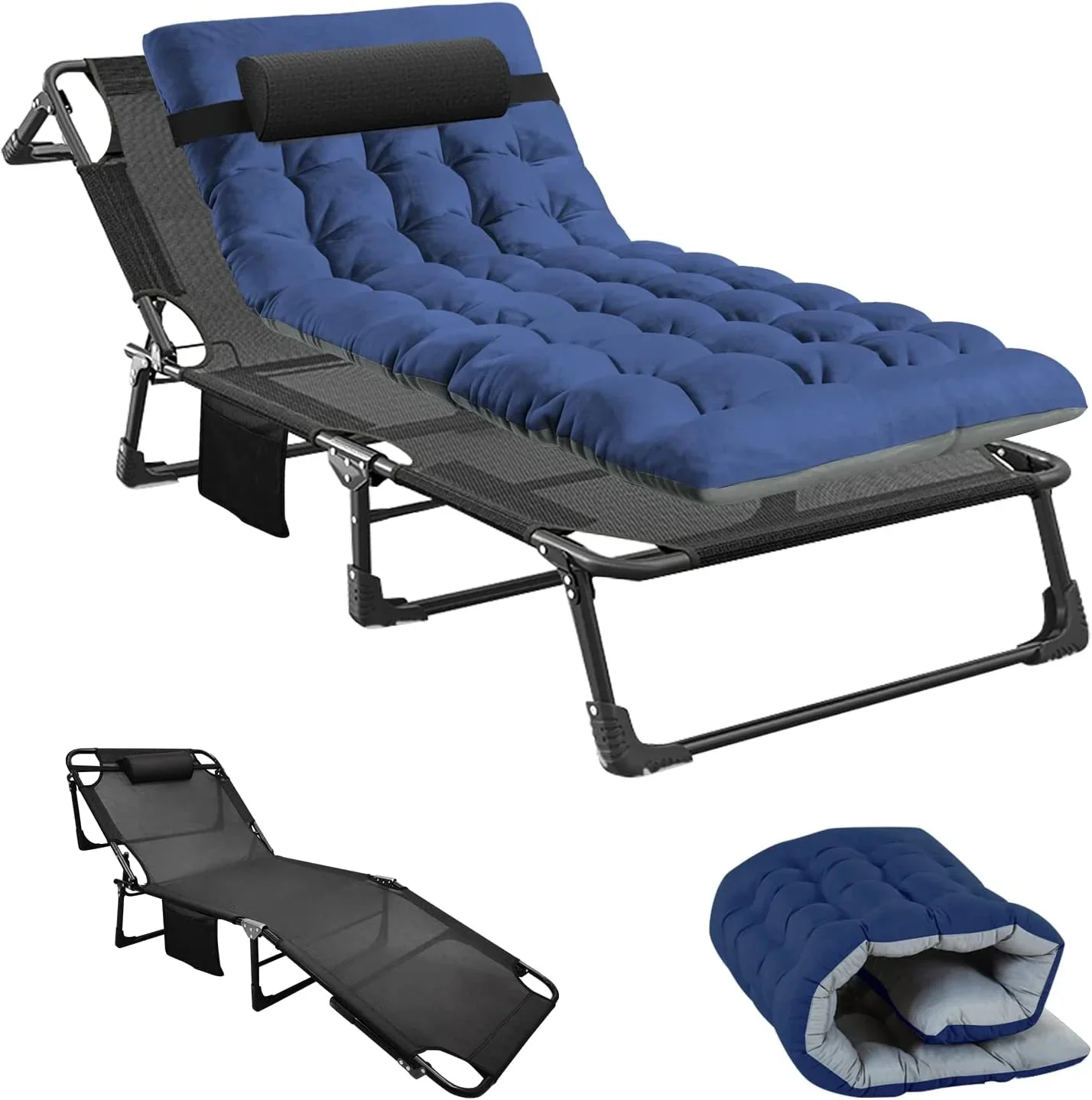 Slsy 5-Position Adjustable Folding Lounge Chair And Cot - 75.2" x 25.6" x 11.8" - Image 31 Slsy 5-Position Adjustable Folding Lounge Chair And Cot - 75.2" x 25.6" x 11.8" - Image 31