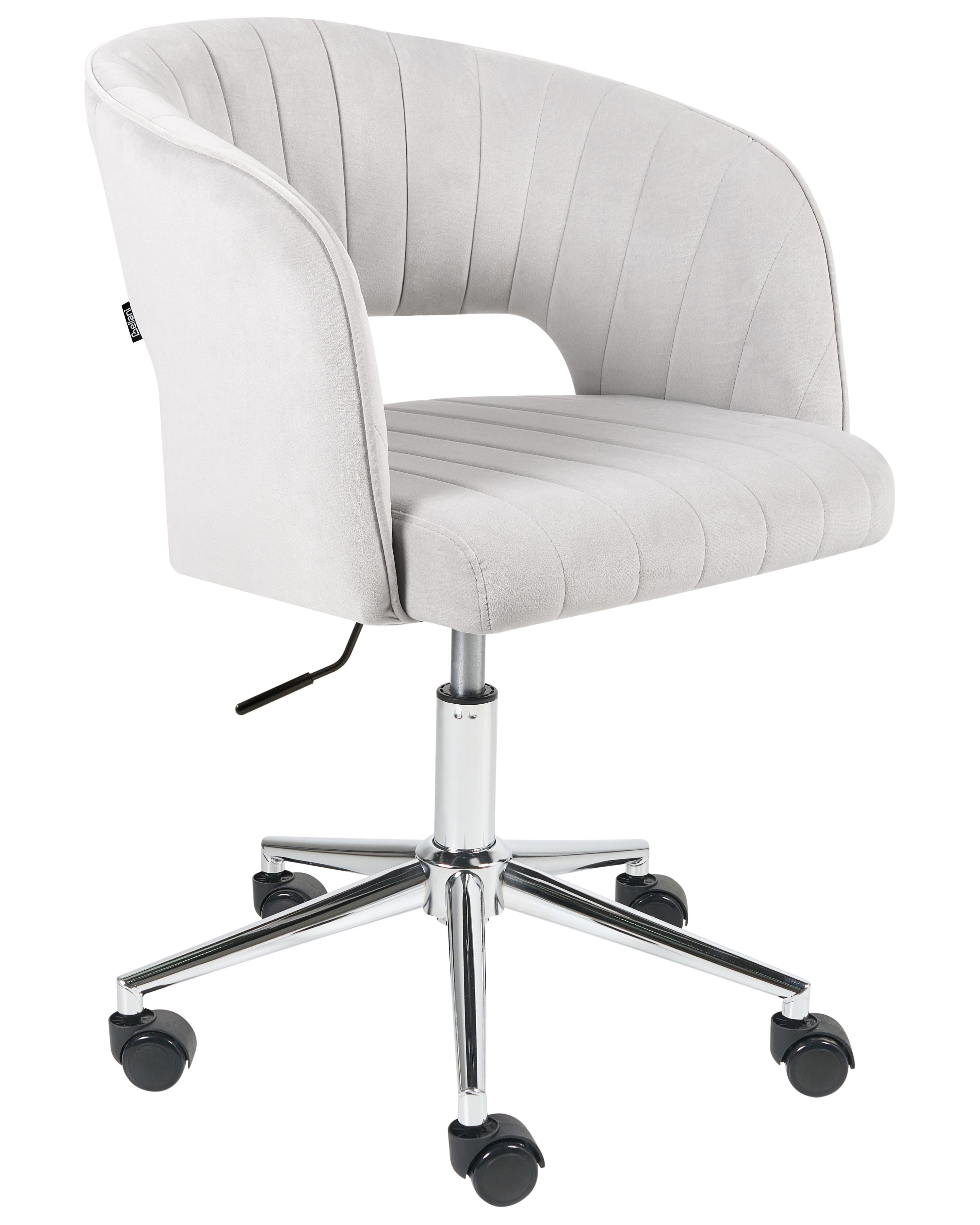 Desk Chair KATONAH Velvet Light Grey