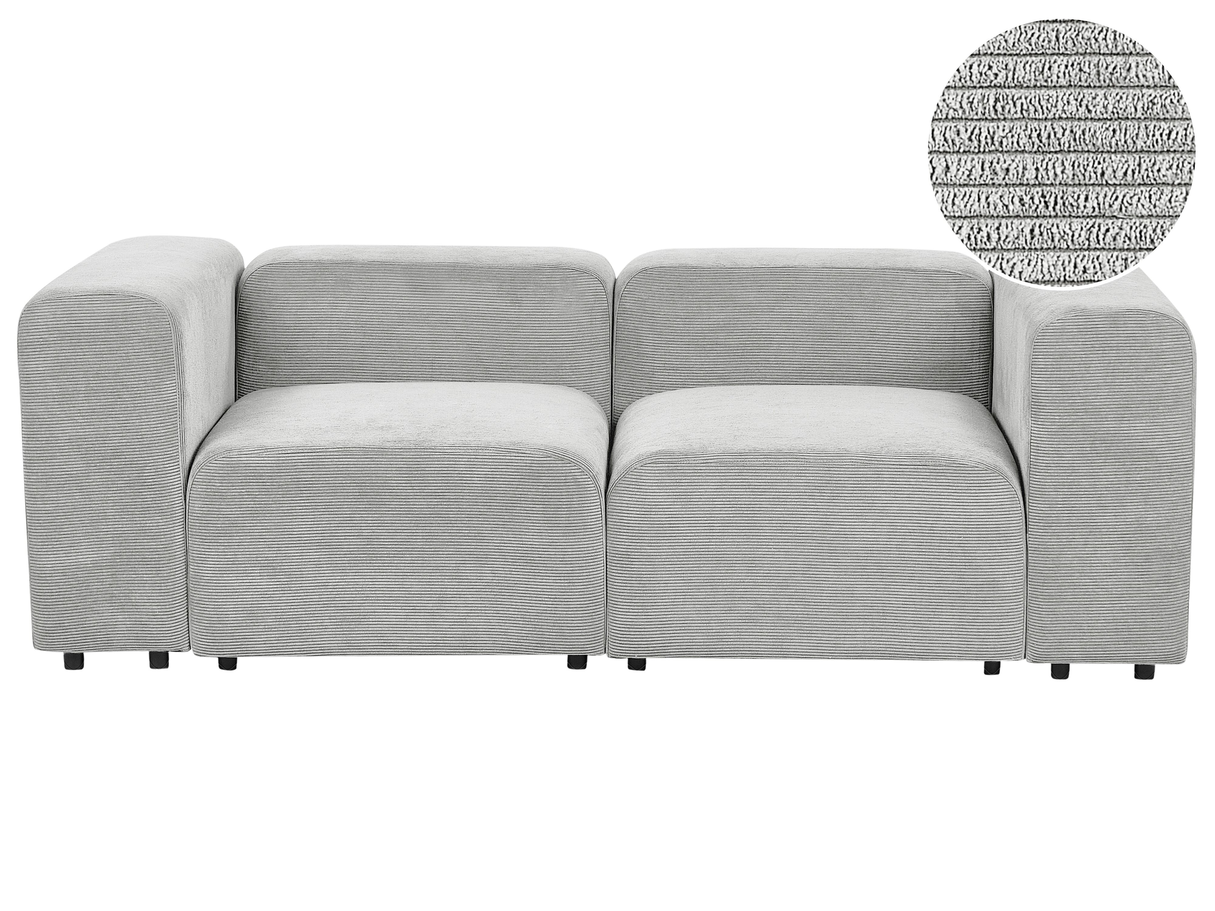 Modular Sofa 2 Seater FALSTERBO Corduroy Grey