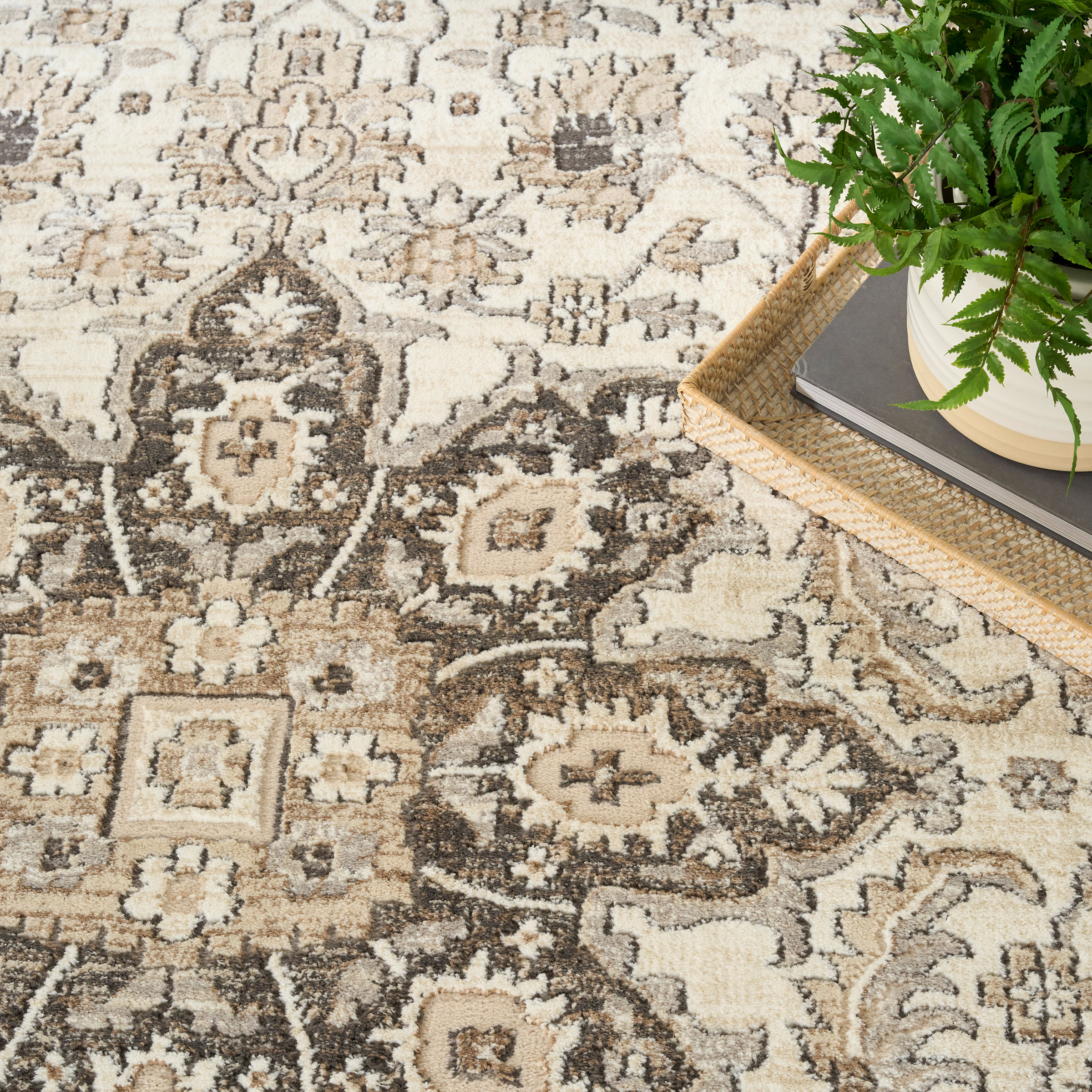 Nourison Briar Area Rug, Rose, 5’3” x 7’3”