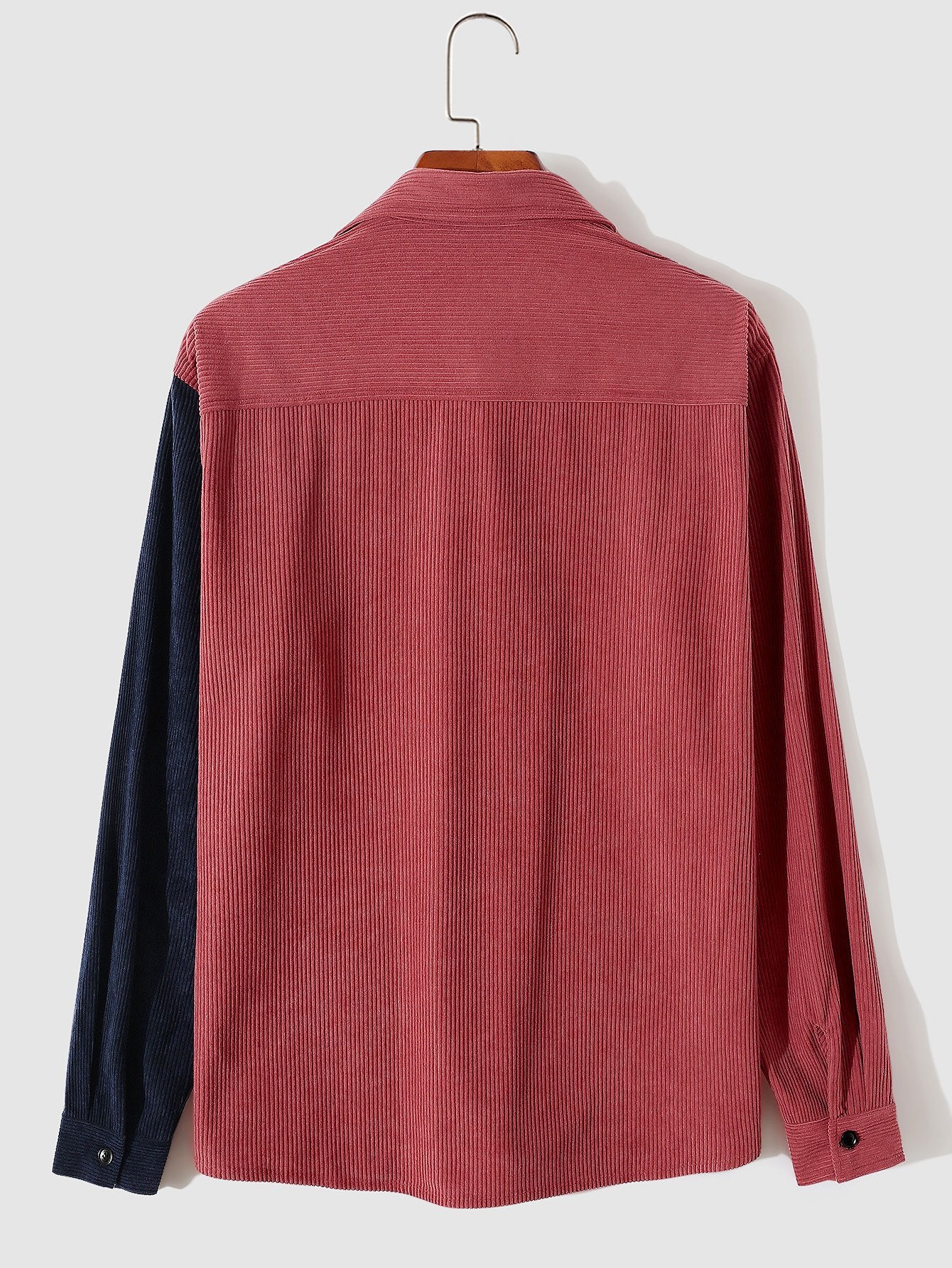 Long Sleeve Two Tone Corduroy Overshirt